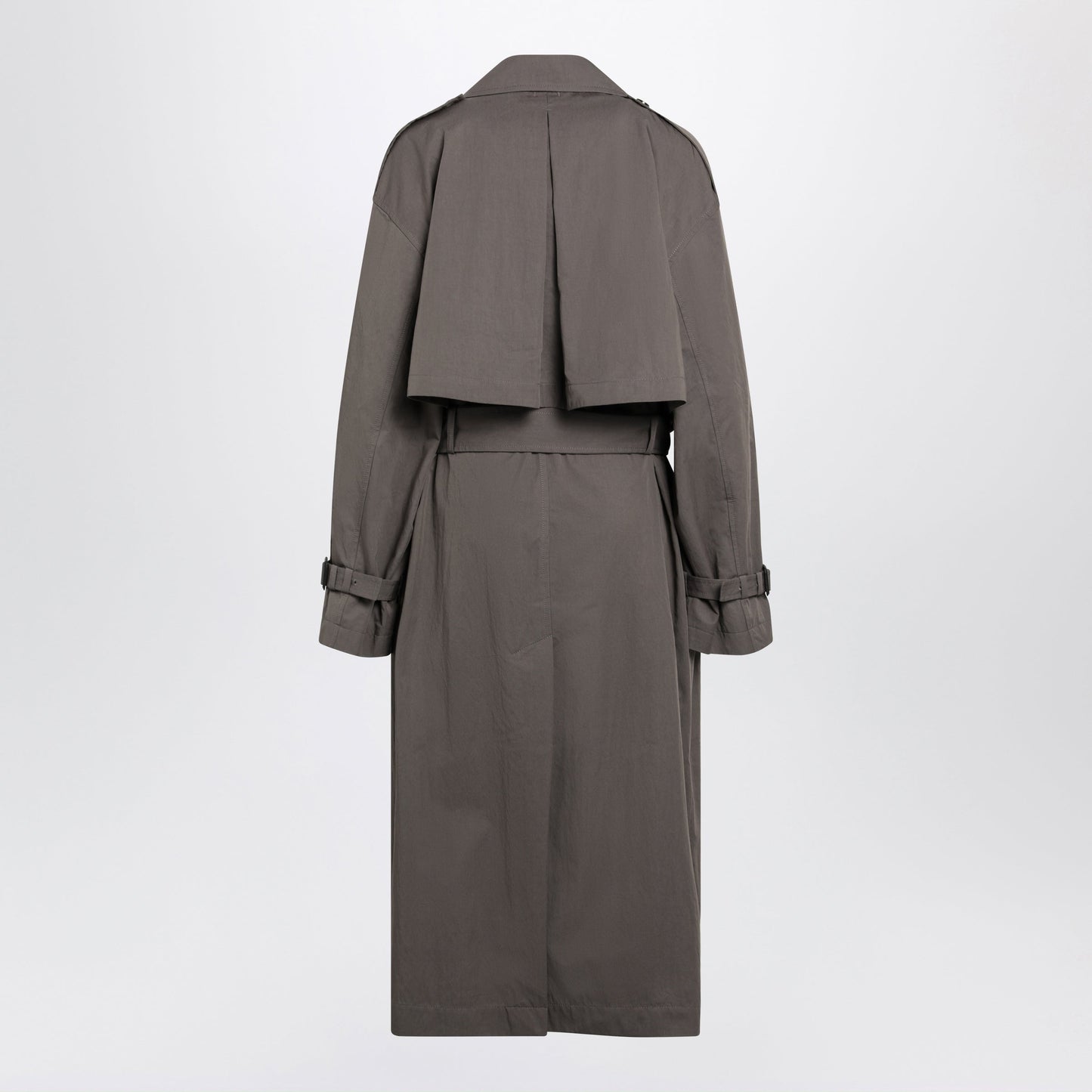 Toteme Taupe Double-Breasted Cotton-Blend Trench Coat Women TOTEME