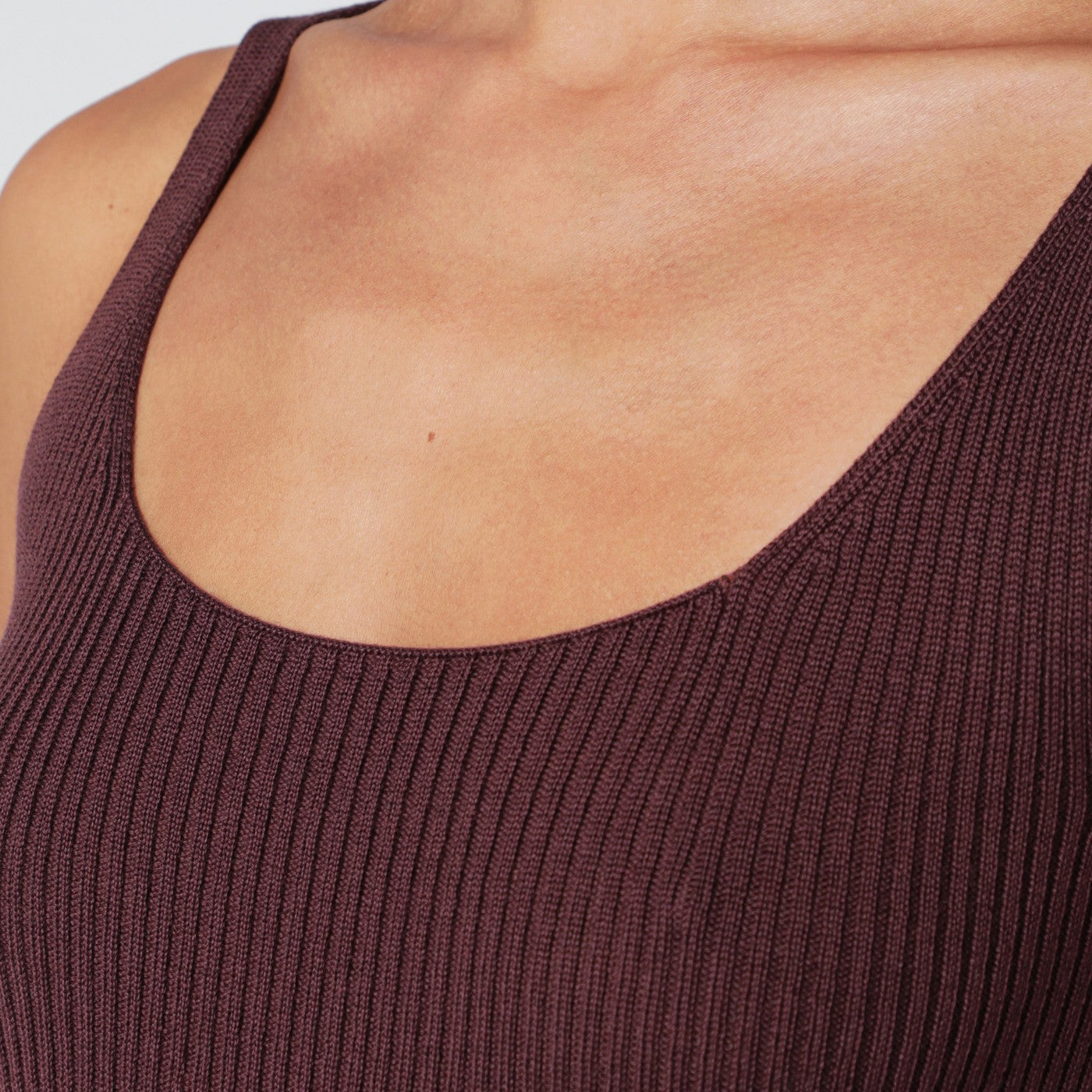 Roberto Collina Eggplant-Coloured Wool Tank Top Women Roberto Collina