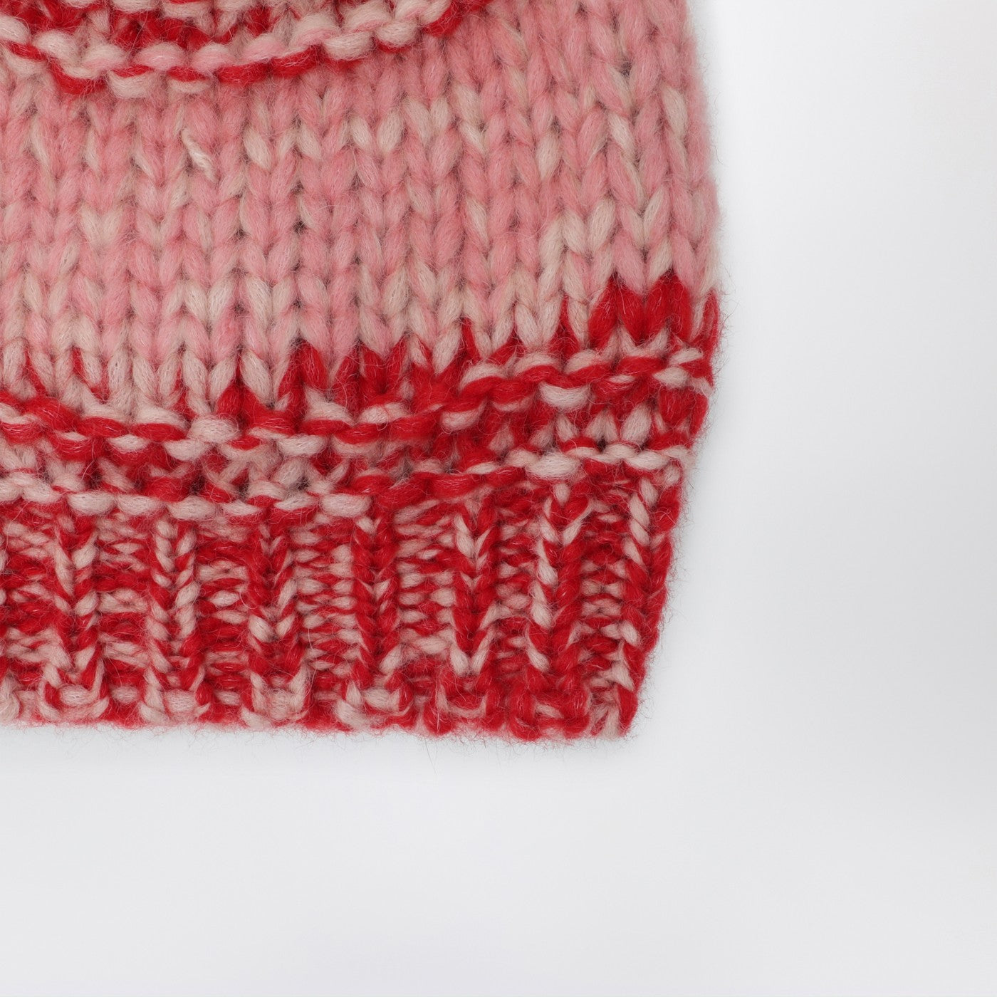 Roberto Collina Red/Pink Mouline-Effect Beanie Women Roberto Collina
