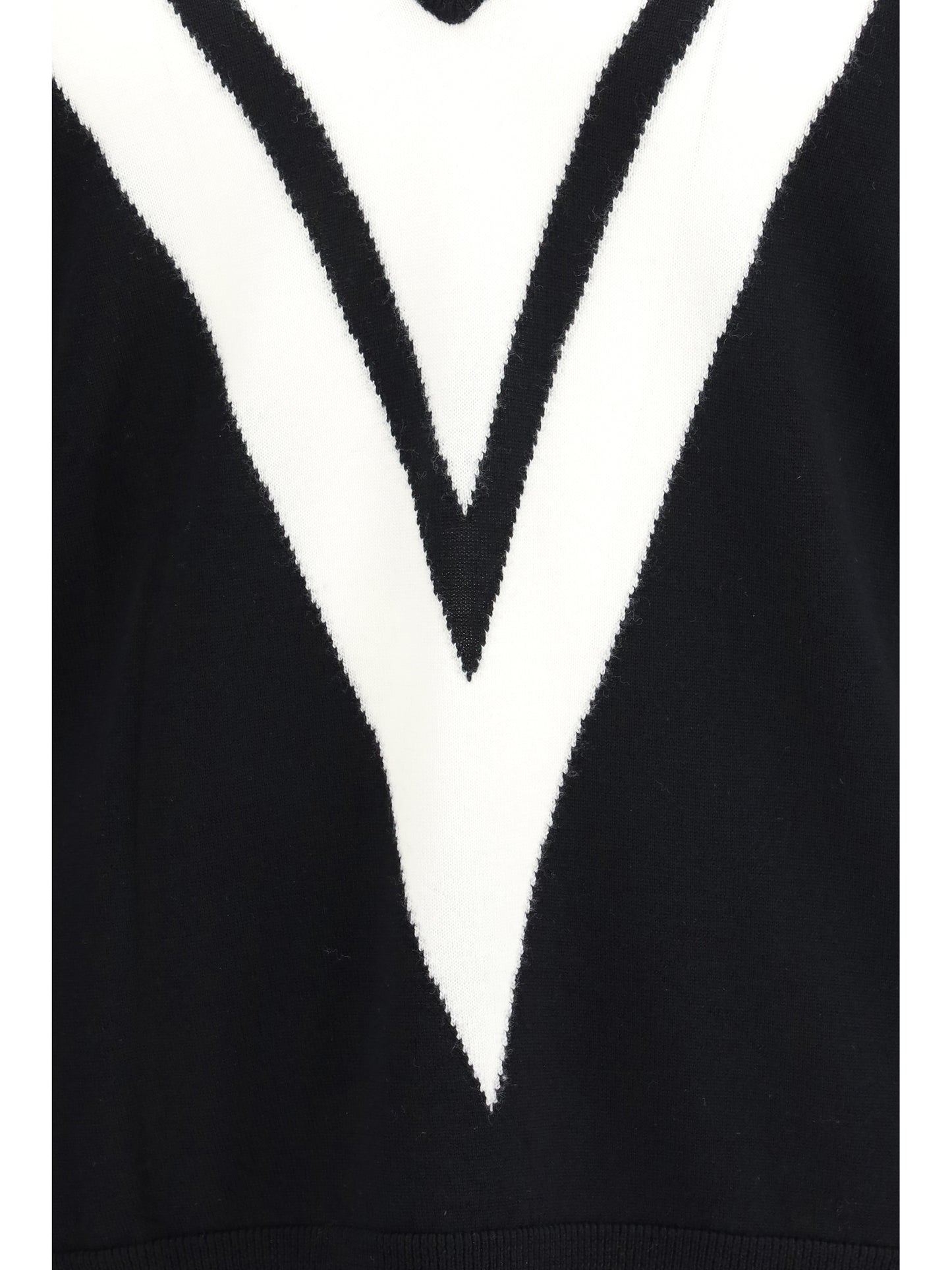 Valentino Men Sweater In Virgin Wool With Intarsia V Detail VALENTINO