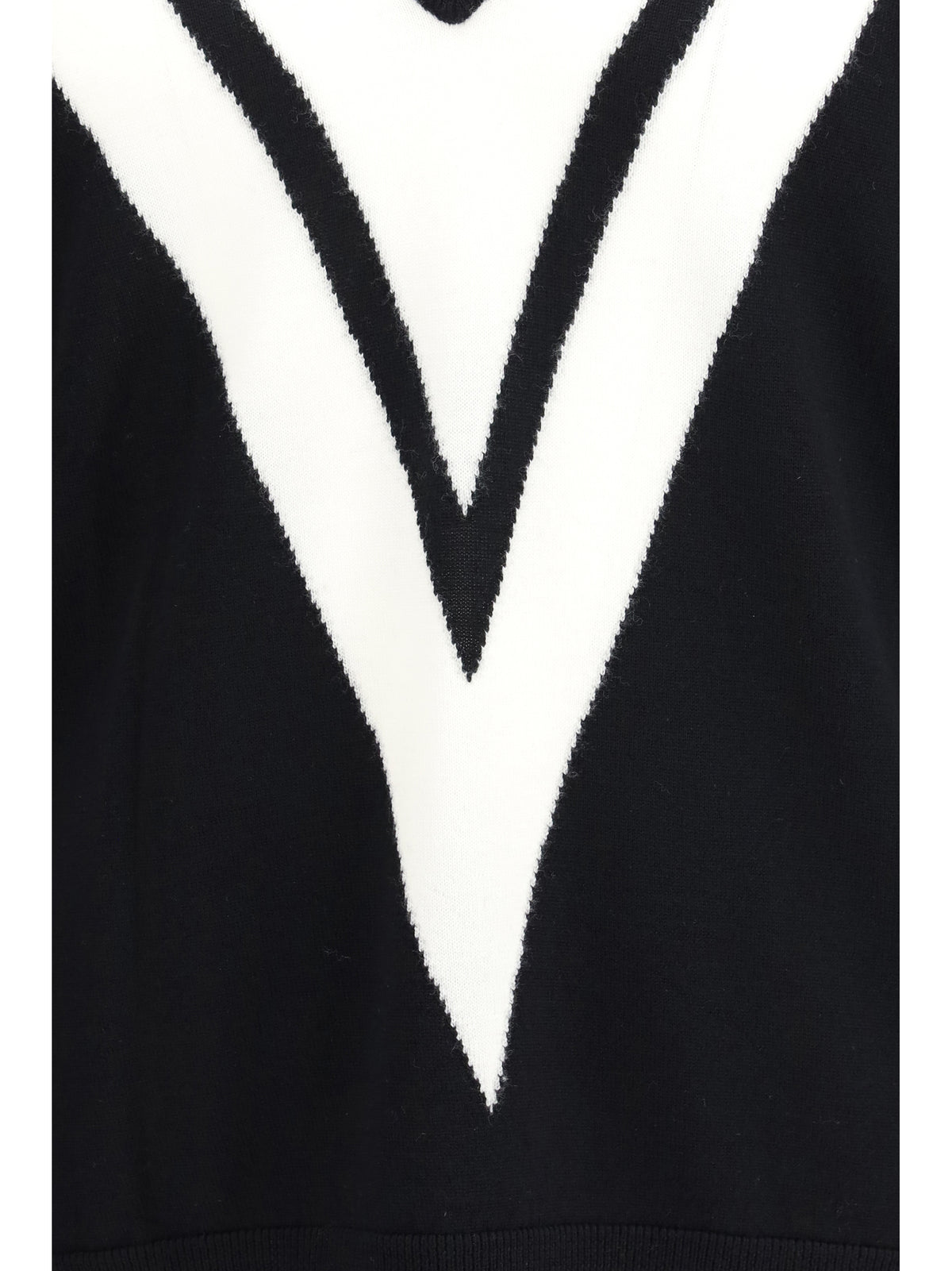 Valentino Men Sweater In Virgin Wool With Intarsia V Detail VALENTINO