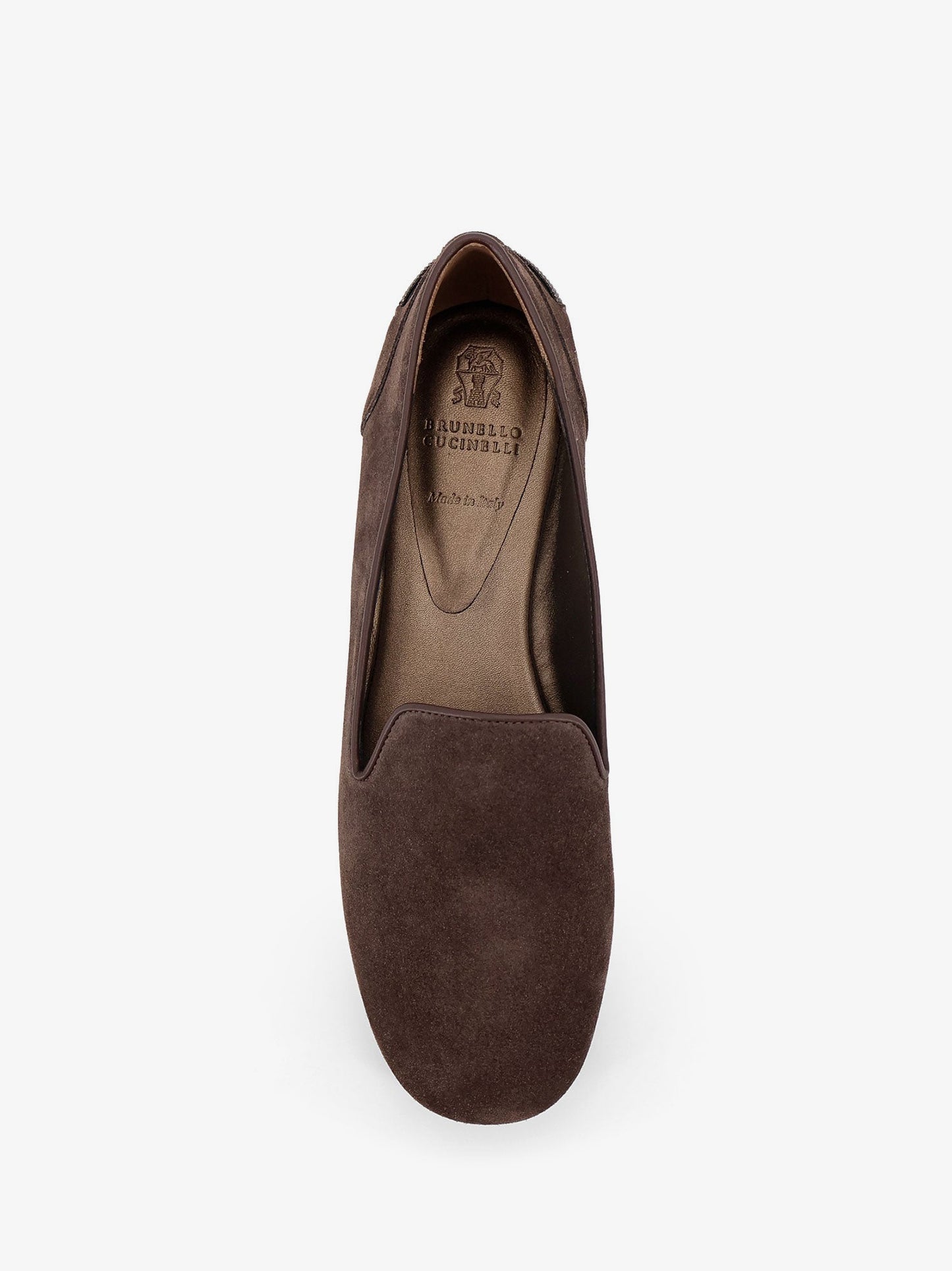 Brunello Cucinelli Women Suede Loafers With Monili Detail BRUNELLO CUCINELLI