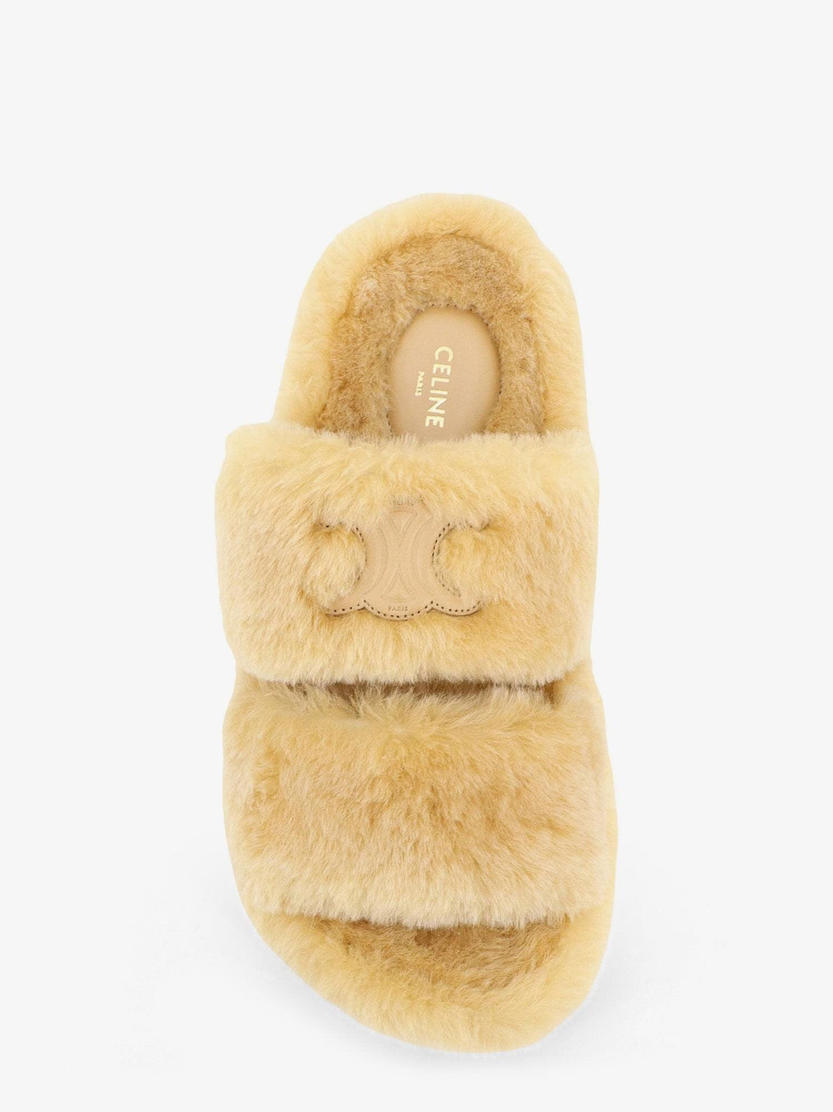 Celine Women Triomphe Slide 05 Shearling Sandals CELINE