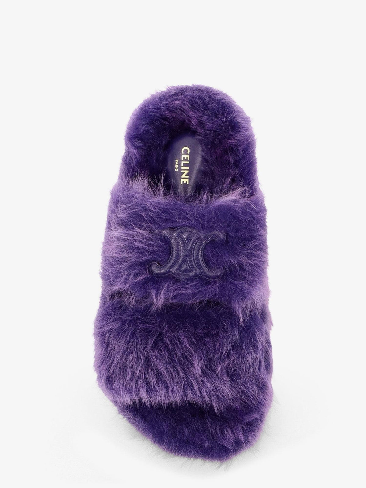 Celine Women Triomphe Slide 05 Shearling Sandals CELINE