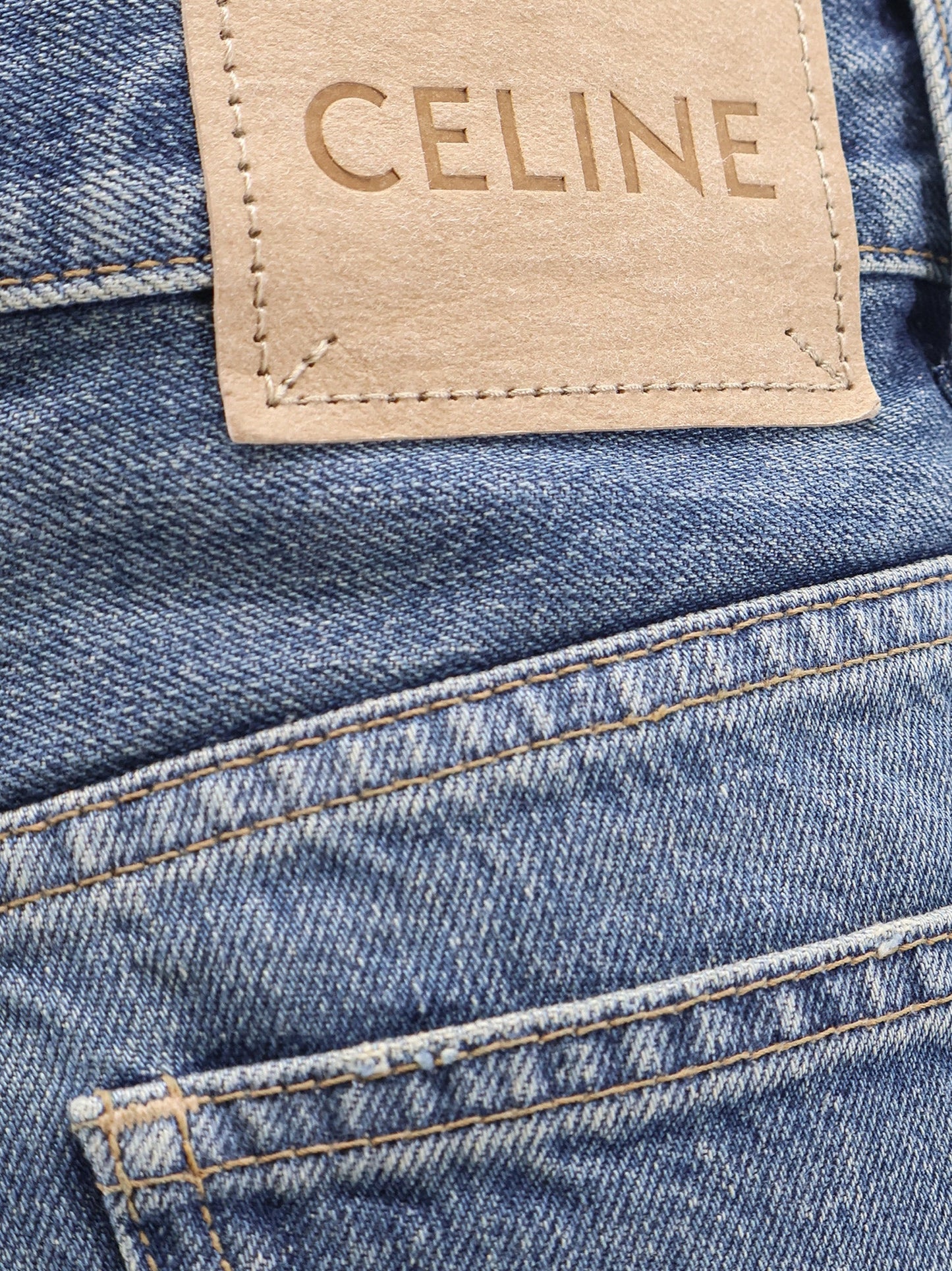Celine Women Stone-Washed Cotton Jeans CELINE