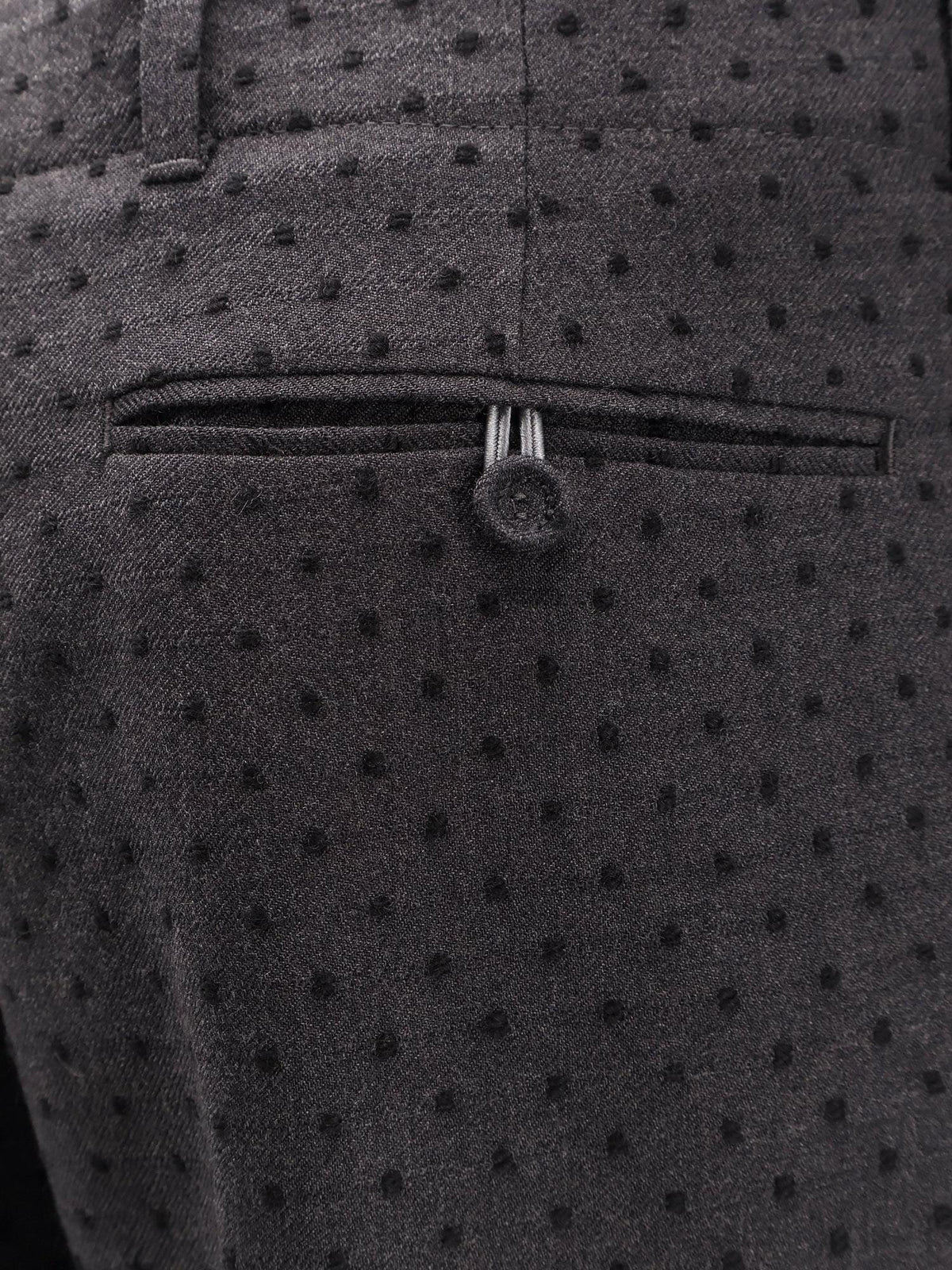 Dior Men Polka-Dots Virgin Wool And Alpaca Jacquard Trousers CHRISTIAN DIOR