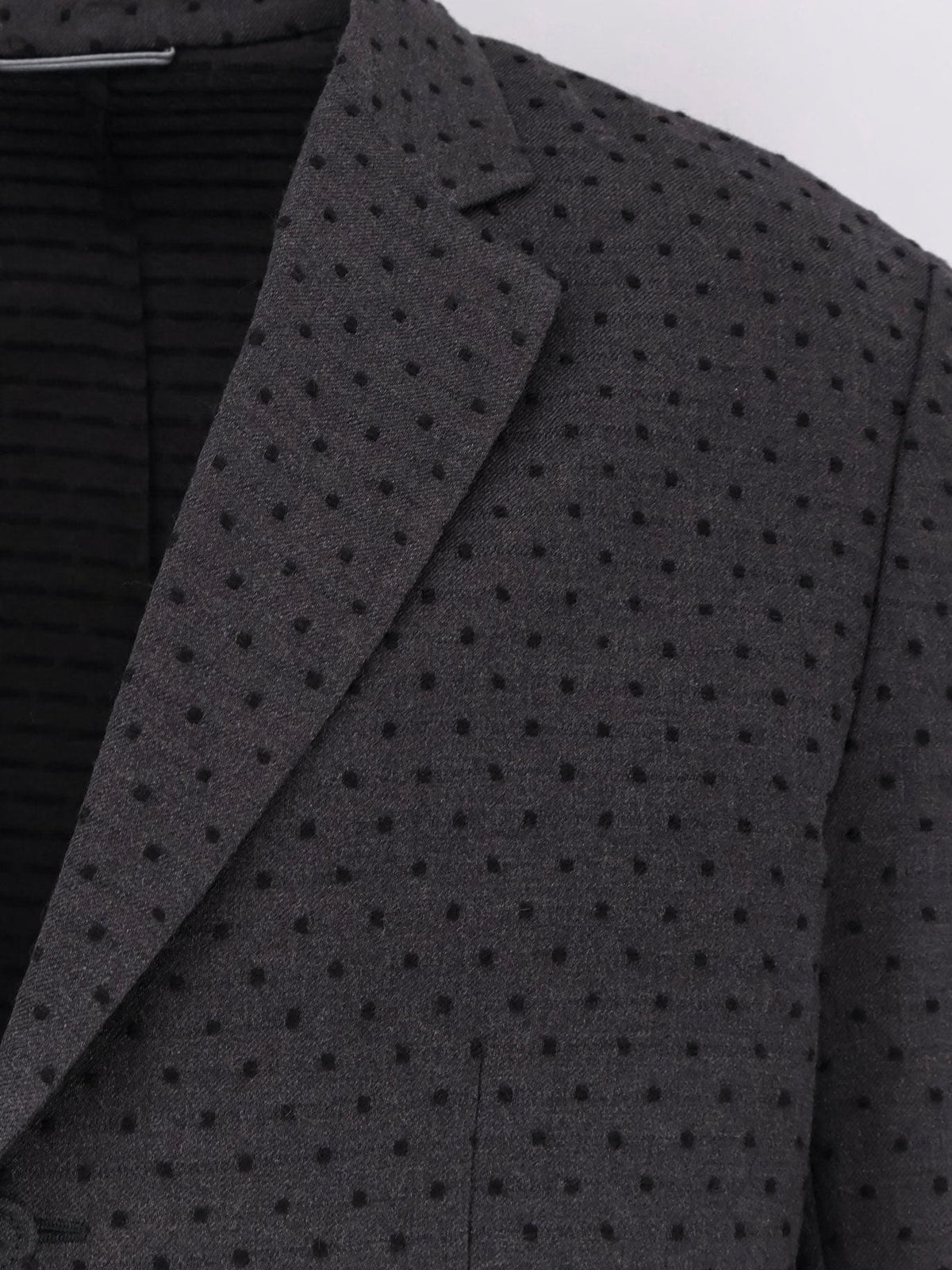 Dior Men Polka-Dots Virgin Wool And Alpaca Jacquard Blazer CHRISTIAN DIOR