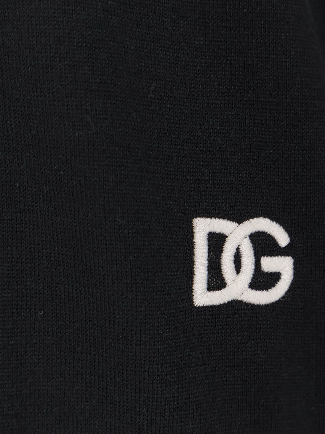 Dolce & Gabbana Men Virgin Wool Sweater With Embroidered Dg Logo DOLCE & GABBANA