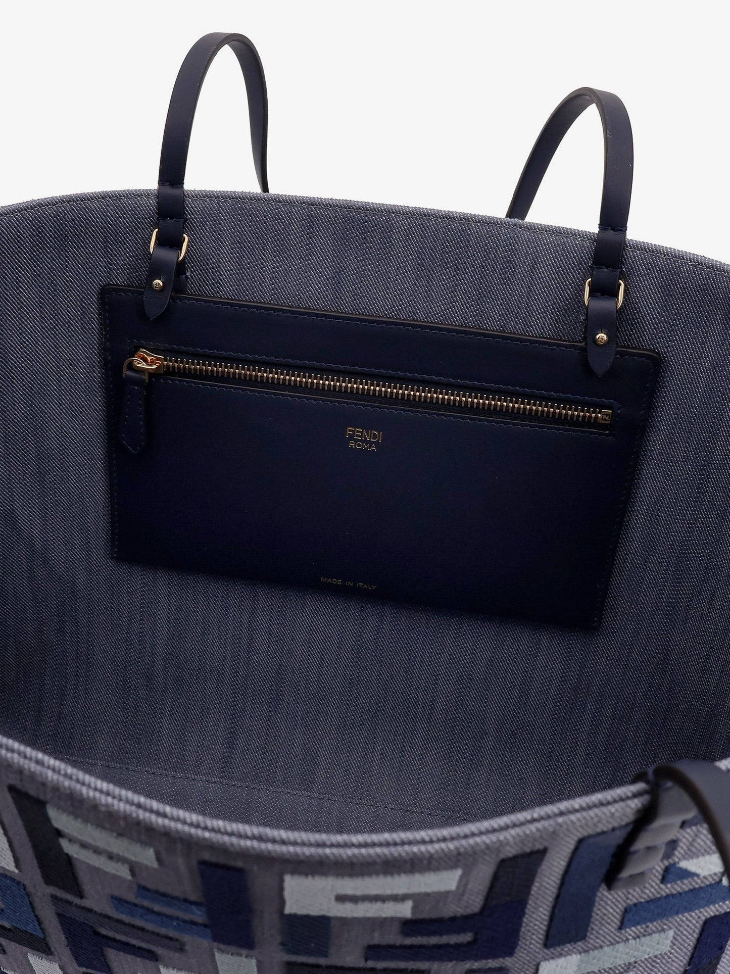 Fendi Women Roll Large Jacquard Ff Fabric Tote Bag FENDI