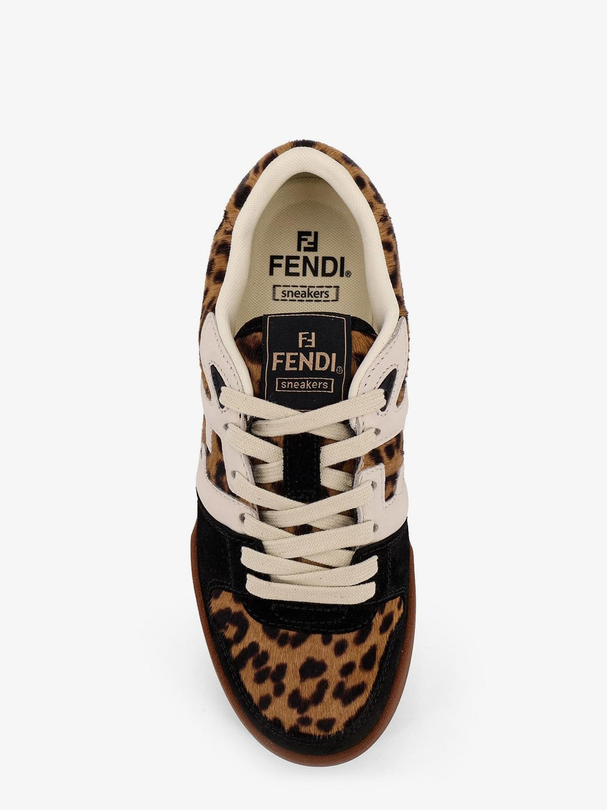 Fendi Women Fendi Match Suede And Pony Skin Low-Top Sneakers FENDI