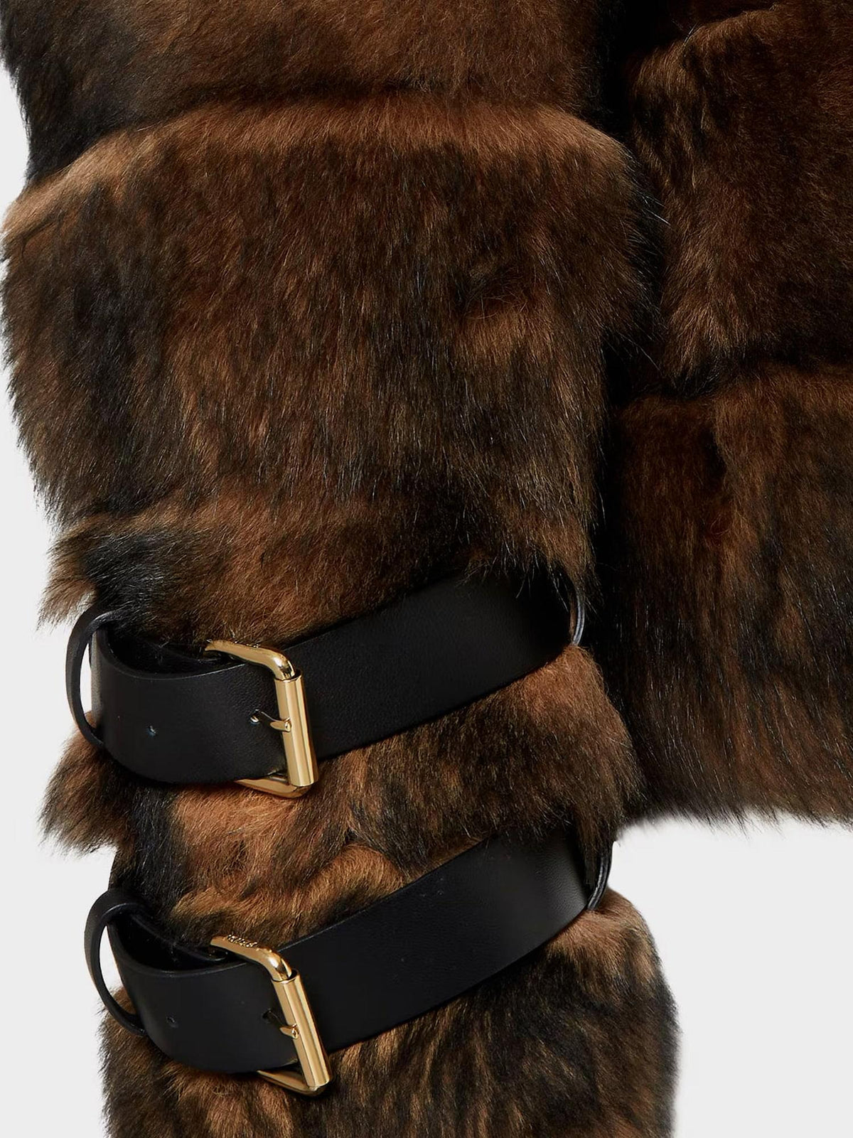 Fendi Women Brown Backed Sheepskin And Nappa Jacket FENDI