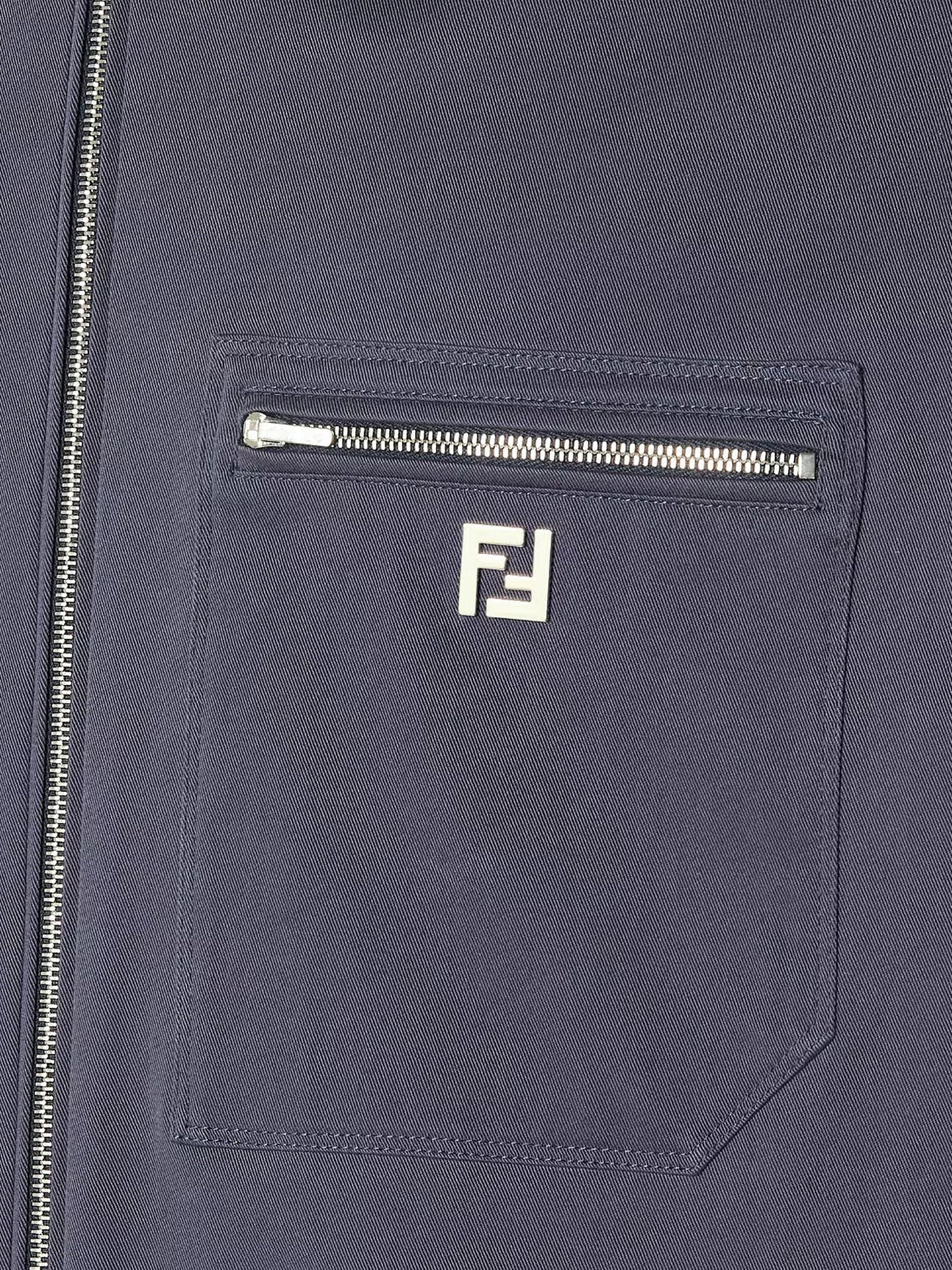 Fendi Men Cotton Jacket With Ff Detail FENDI