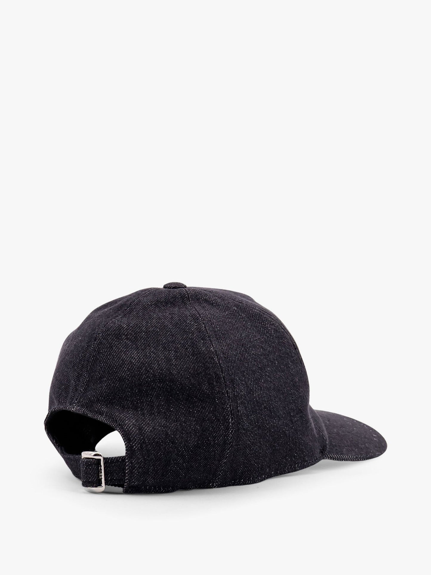 Fendi Men Denim Baseball Hat With Logo Embroidery FENDI