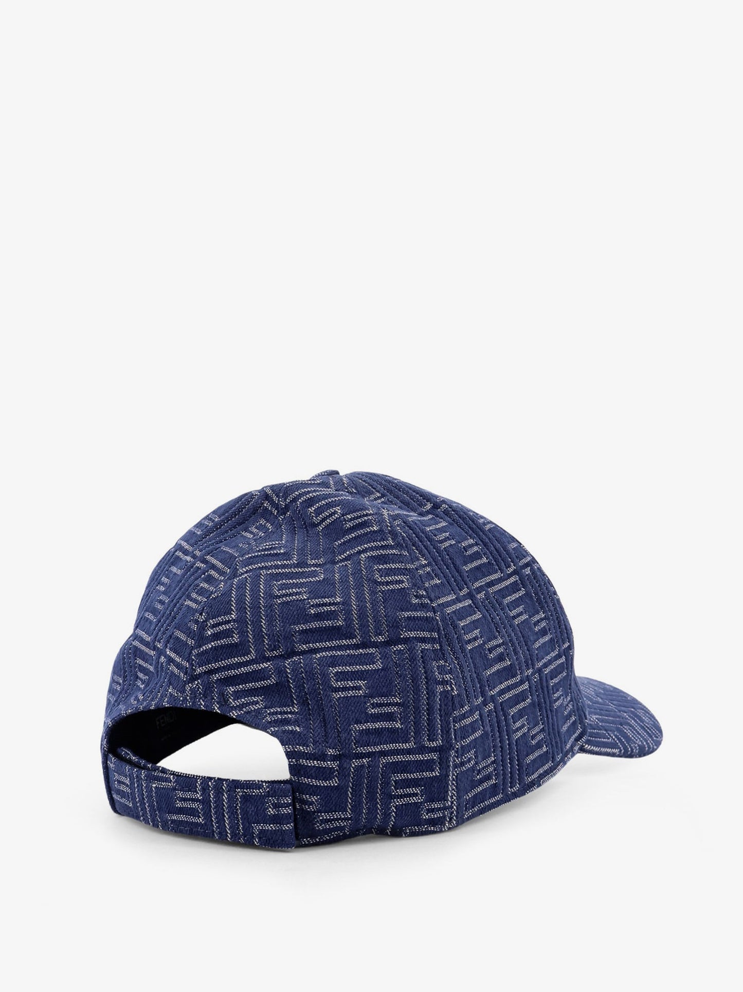 Fendi Men Ff Jacquard Denim Baseball Hat FENDI