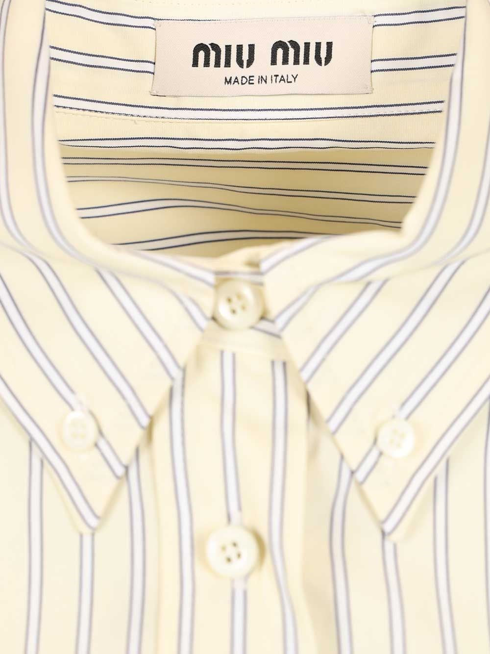 Miu Miu Women Striped Poplin Shirt MIU MIU