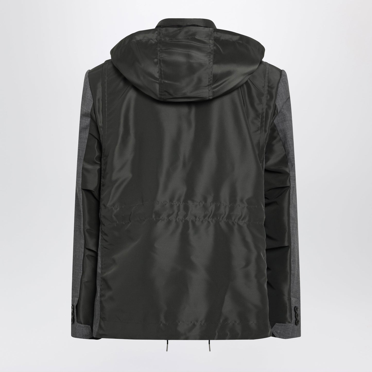 Sacai Grey/Khaki Wool And Nylon Jacket Men SACAI
