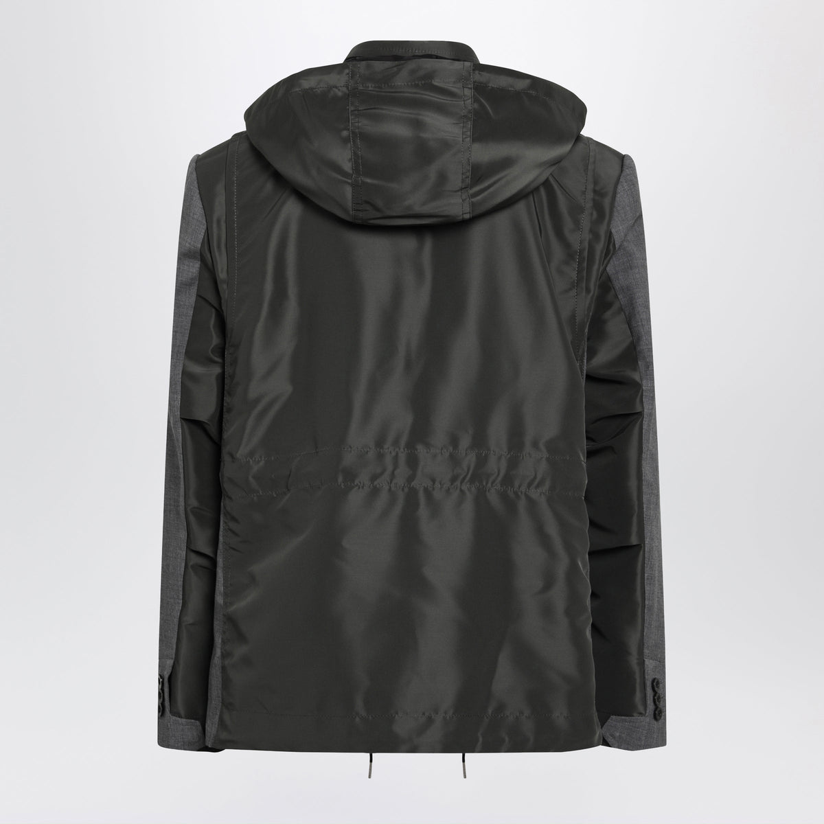 Sacai Grey/Khaki Wool And Nylon Jacket Men SACAI
