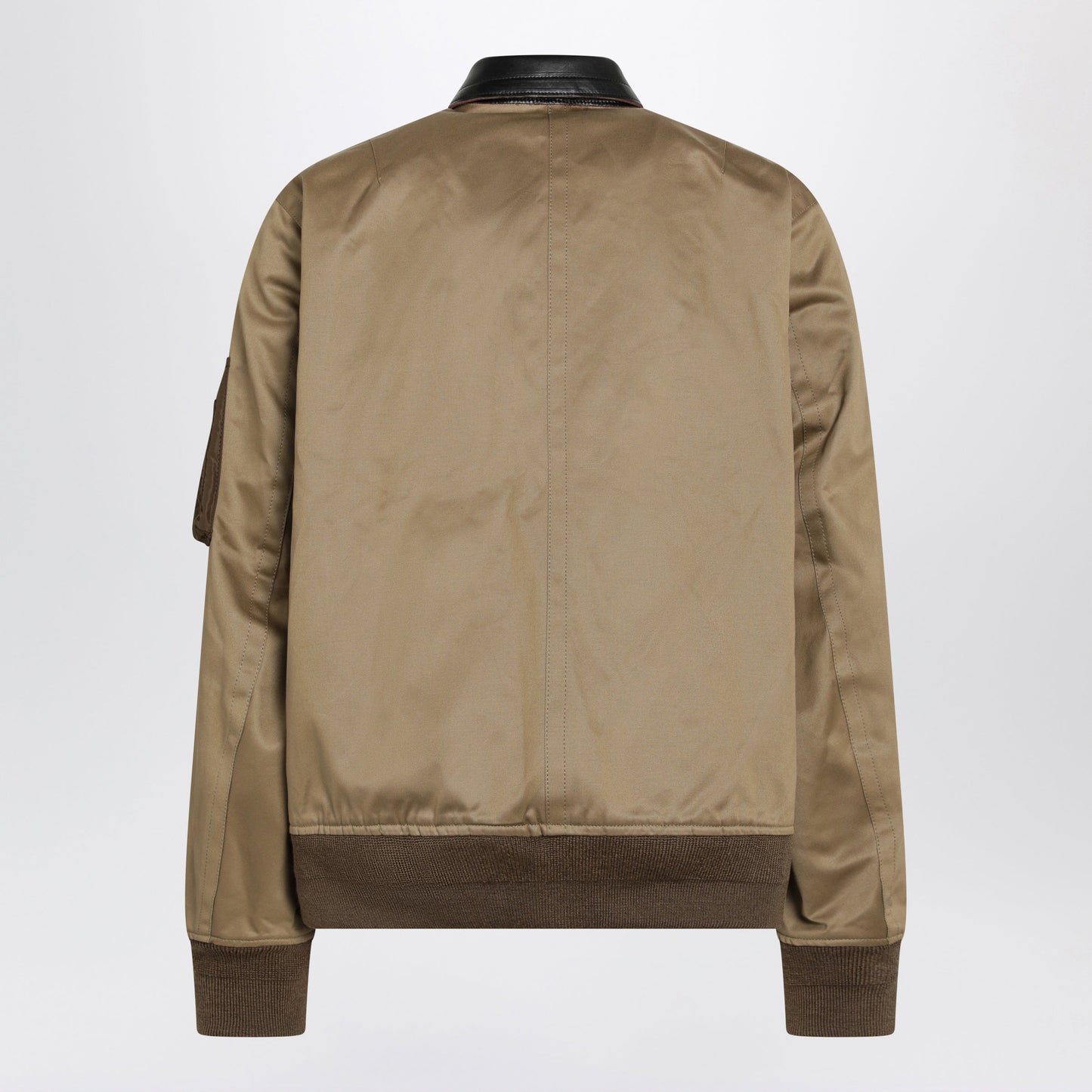 Sacai Beige Cotton And Nylon Bomber Jacket Men SACAI