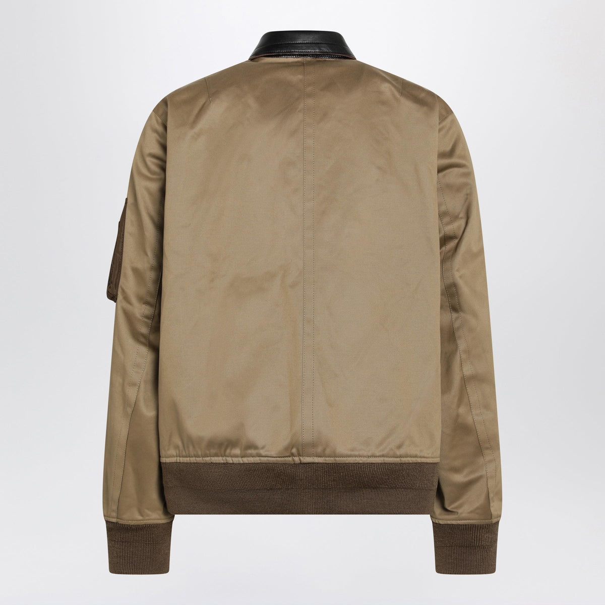 Sacai Beige Cotton And Nylon Bomber Jacket Men SACAI