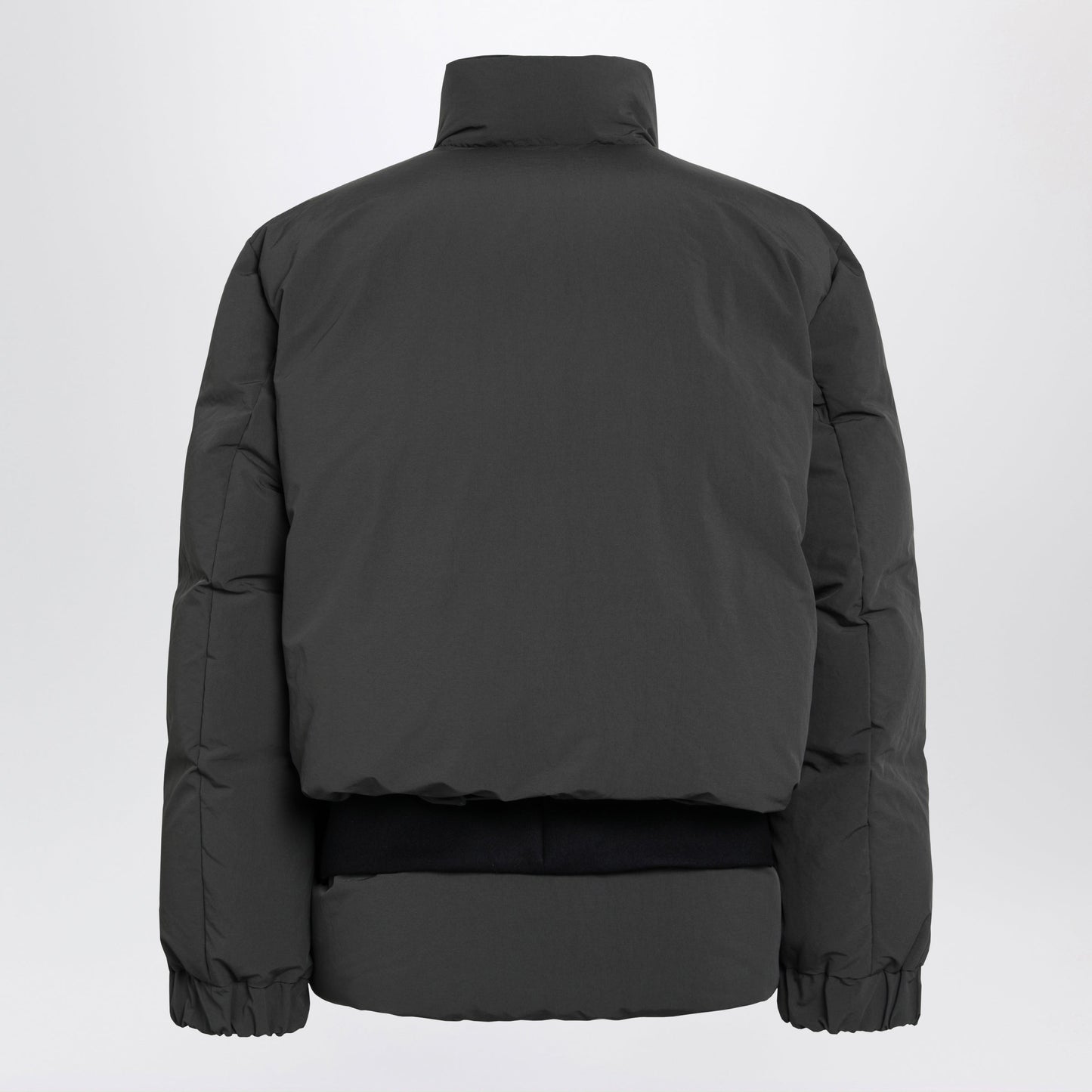 Sacai Khaki Green/Navy Blue Down Jacket With Wool Insert Men SACAI