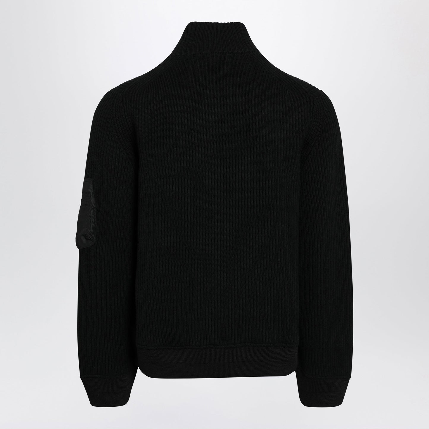 Sacai Black Fisherman Wool Knit Cardigan Men SACAI