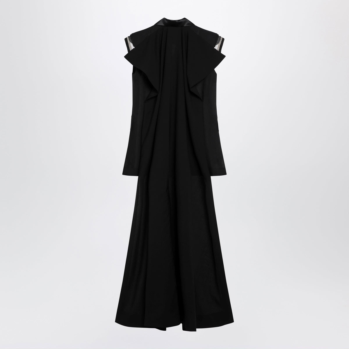 Sacai Black Wool Organza Vest Women SACAI