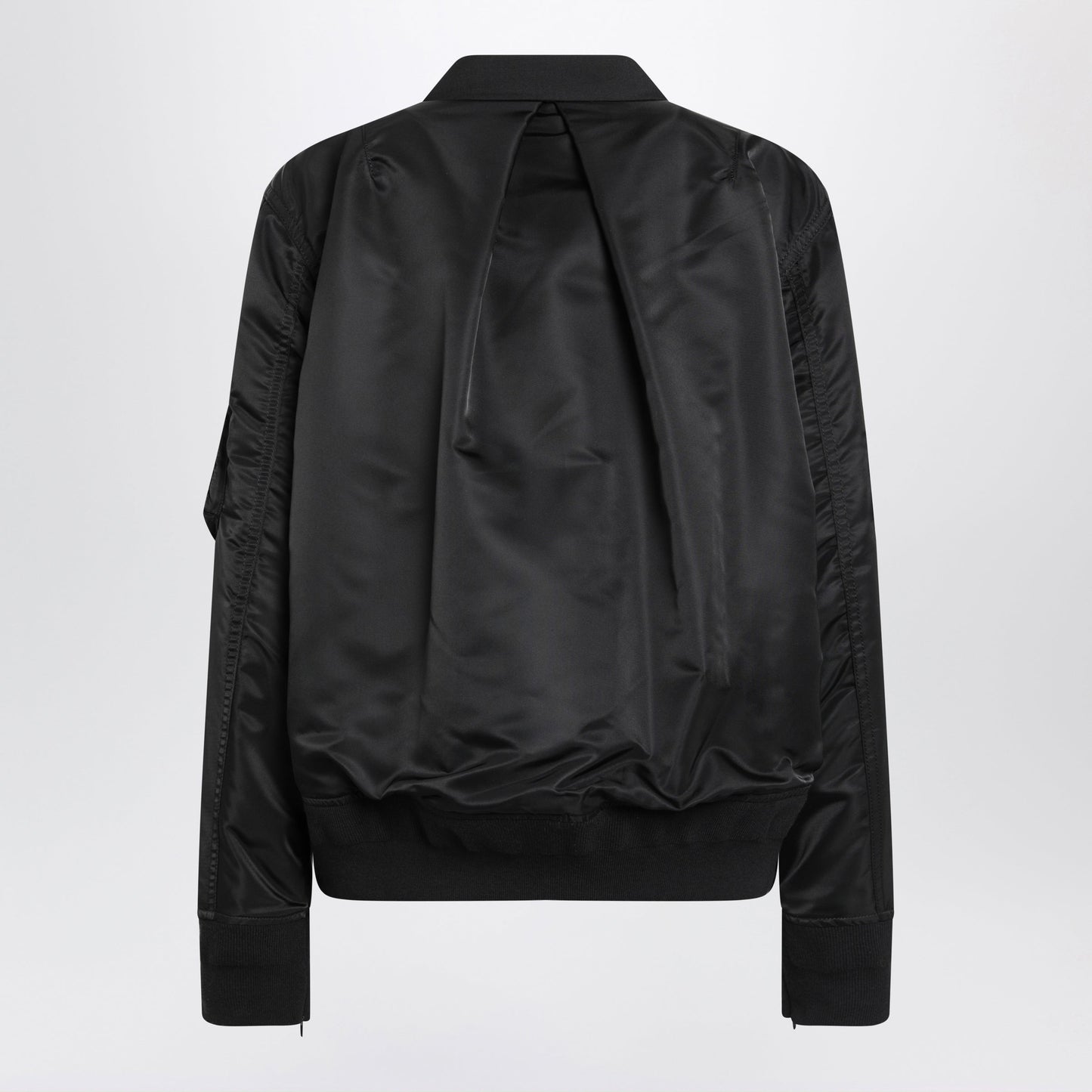 Sacai Black Double-Breasted Wool And Nylon Blend Jacket Women SACAI