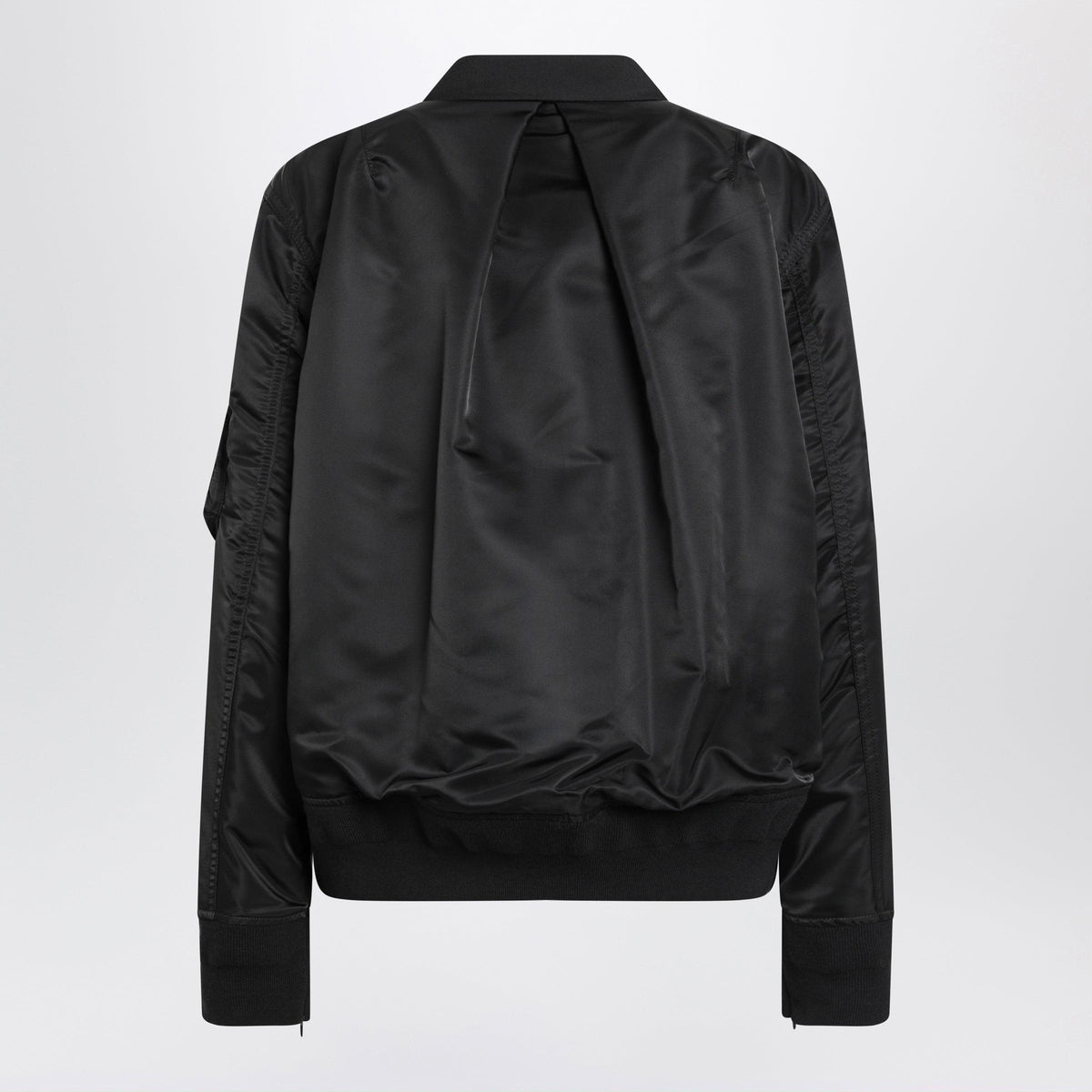 Sacai Black Double-Breasted Wool And Nylon Blend Jacket Women SACAI