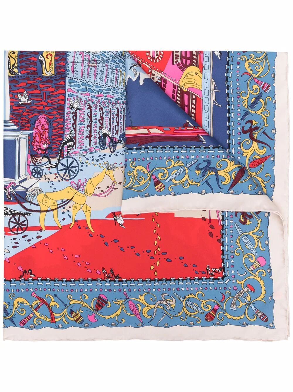 Ferragamo Women Palazzo Spini Feroni Print Silk Foulard FERRAGAMO