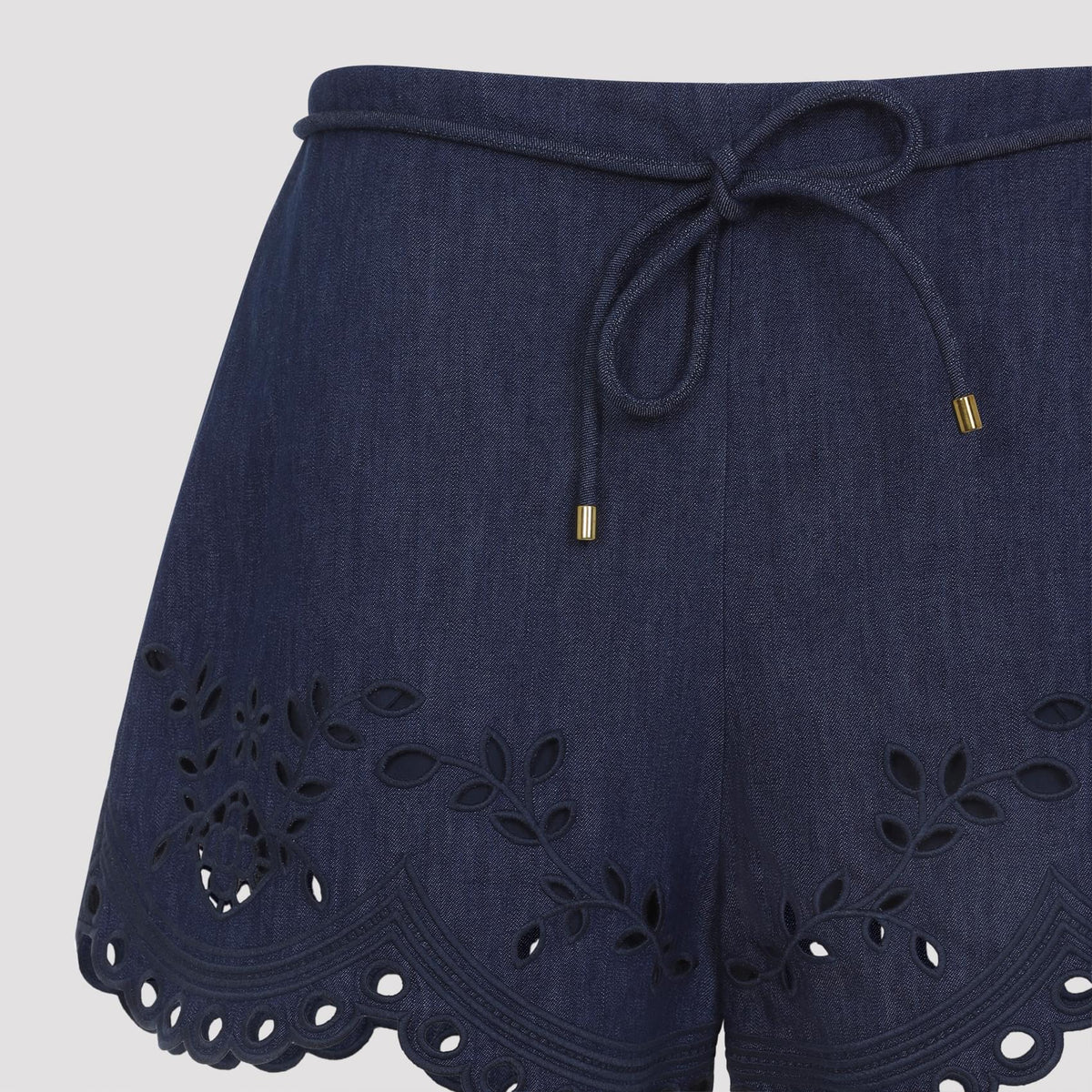 Zimmermann Mahon Broderie Denim Short Women ZIMMERMANN
