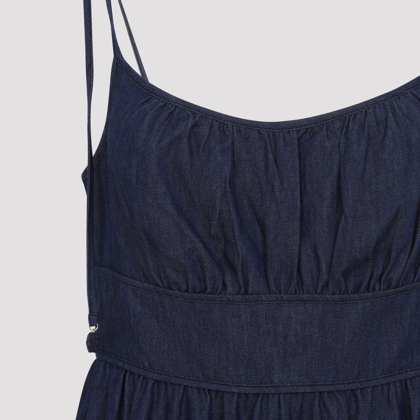 Zimmerman Mahon Broderie Denim Midi Dress Women ZIMMERMANN