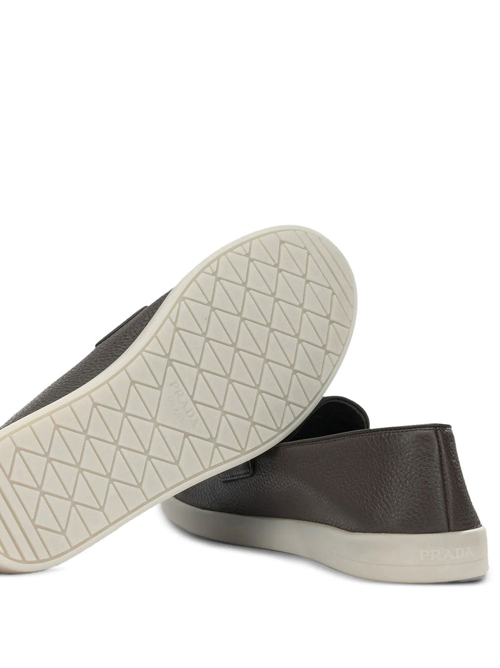 Prada Men Grained Leather Loafers PRADA
