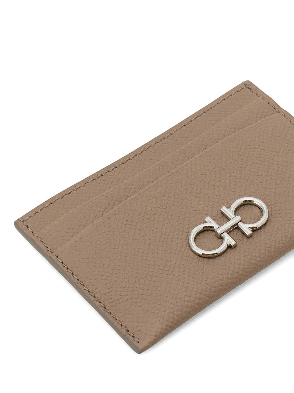 Ferragamo Women Gancini Grained Leather Card Holder FERRAGAMO