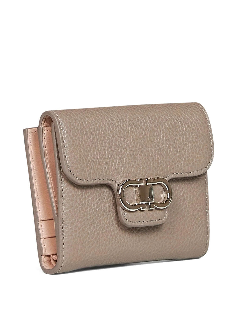Ferragamo Women Gancini Grained Leather Compact Wallet FERRAGAMO