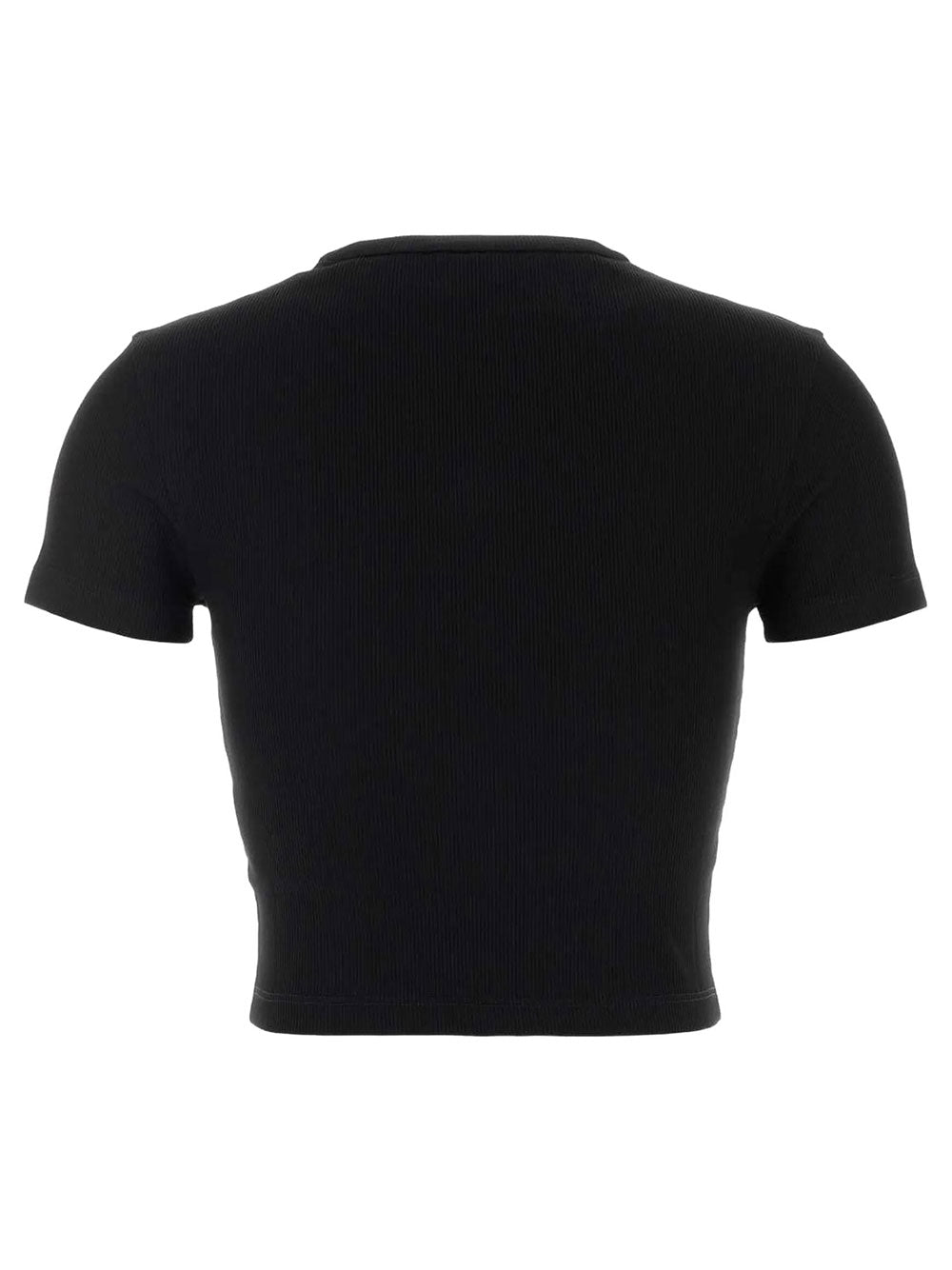 Fendi Women Lea Ribbed Logo-Patch T-Shirt FENDI