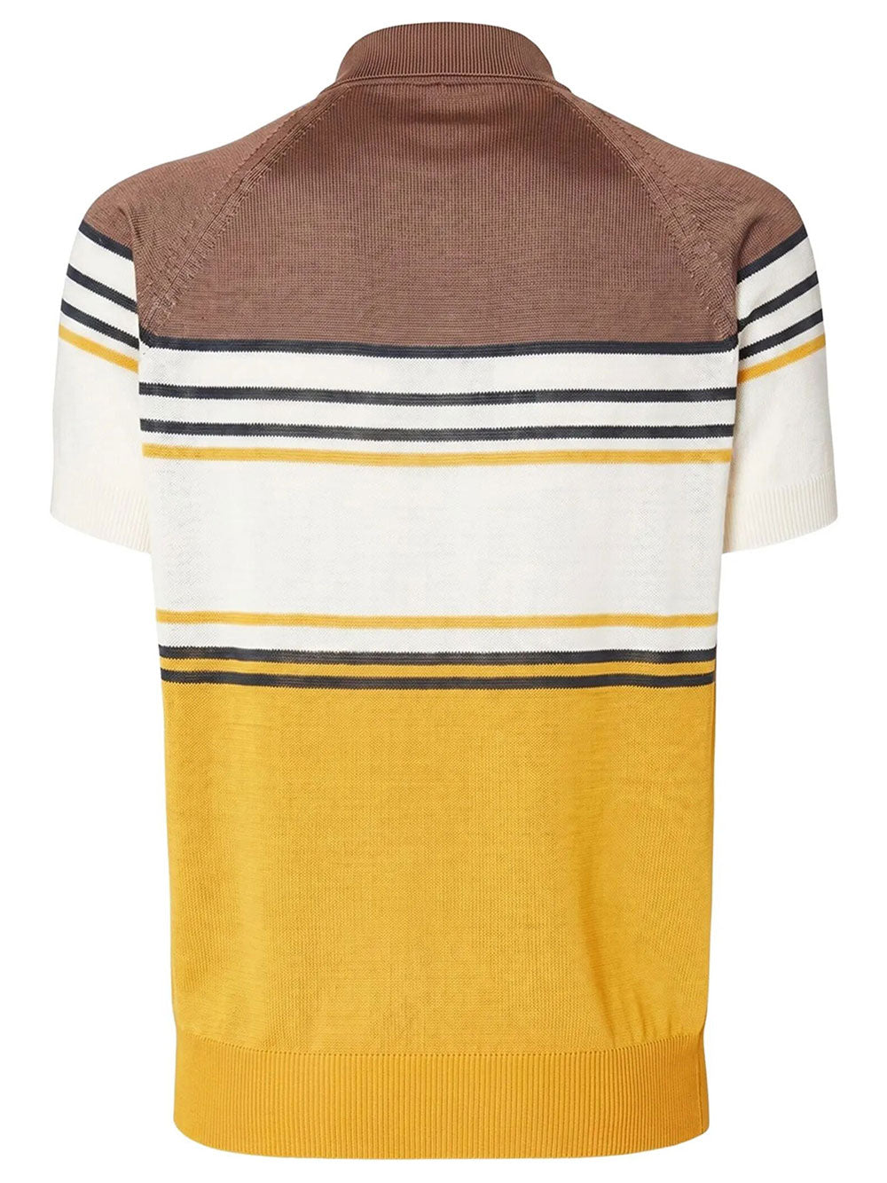 Fendi Men Striped Viscose Polo Shirt FENDI
