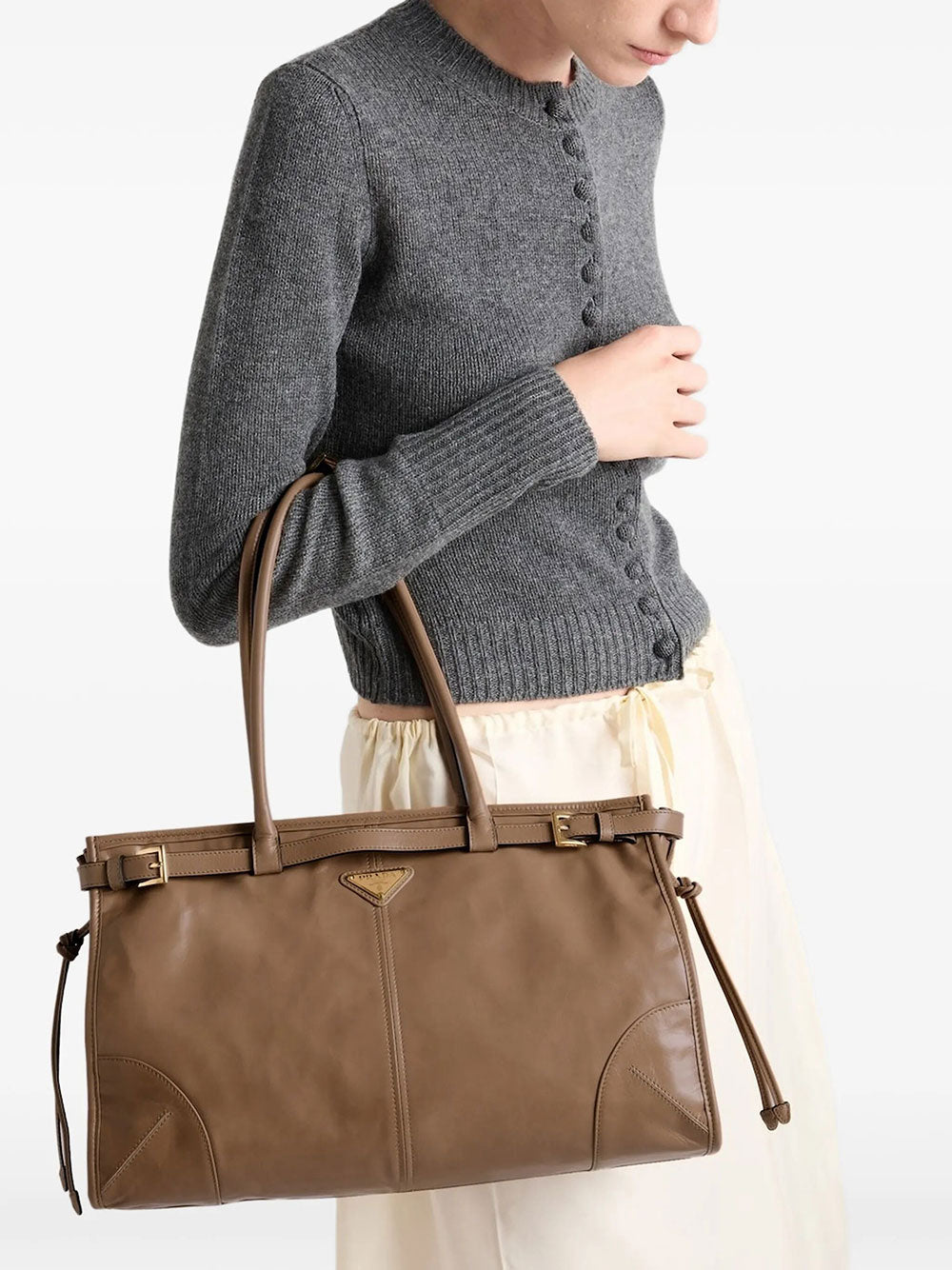 Prada Women Borsa A Mano Large In Pelle PRADA