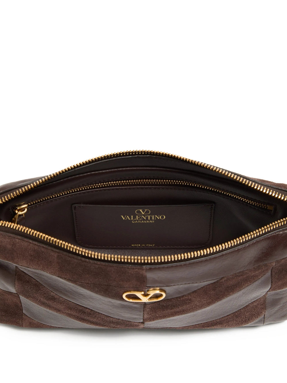 Valentino Garavani Women Borsa Piccola A Spalla Panthea In Suede E Nappa Motivo Chevron VALENTINO GARAVANI