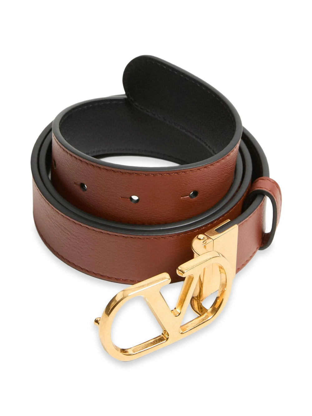 Valentino Garavani Men Cintura Reversibile Vlogo Signature In Vitello Lucido 30 Mm VALENTINO GARAVANI