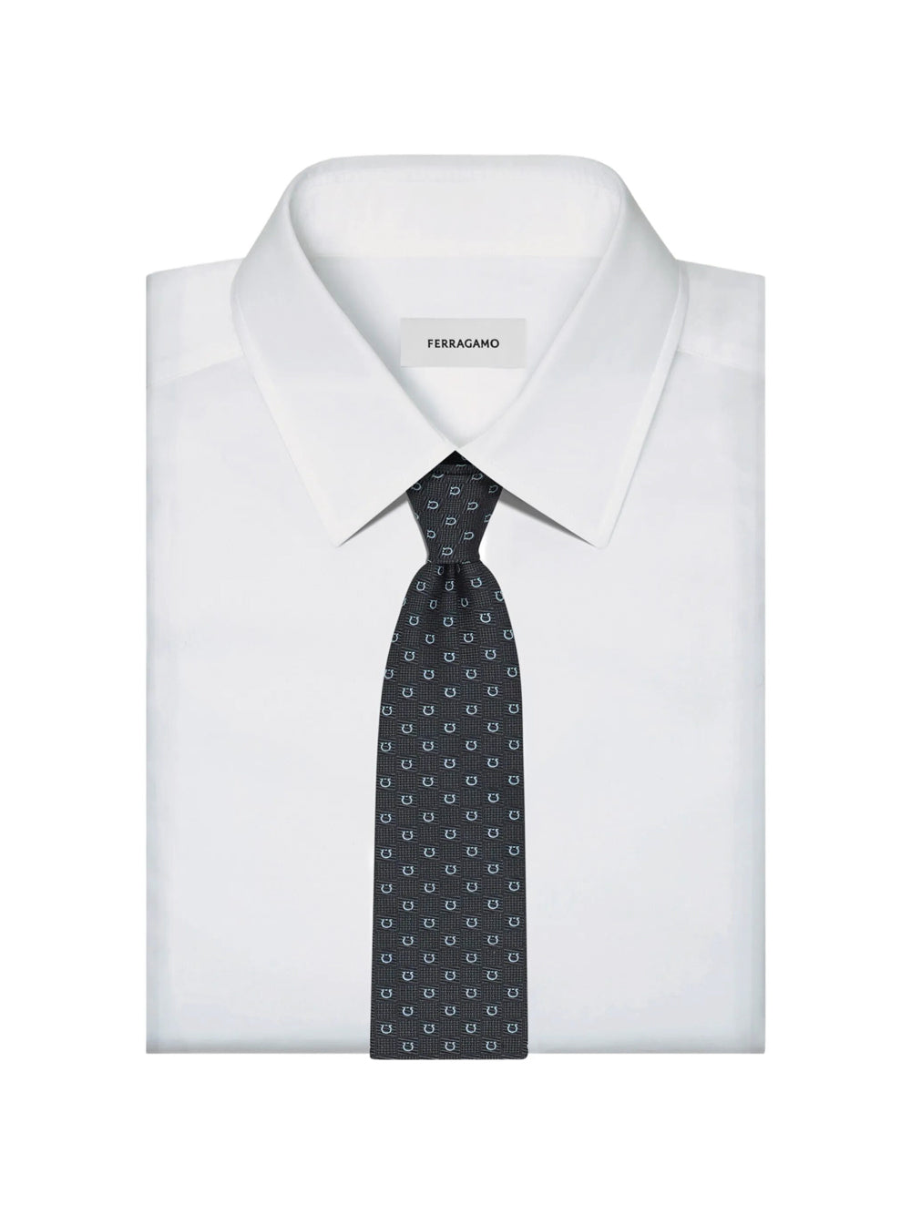 Ferragamo Men Gancini Silk Jaquard Tie FERRAGAMO