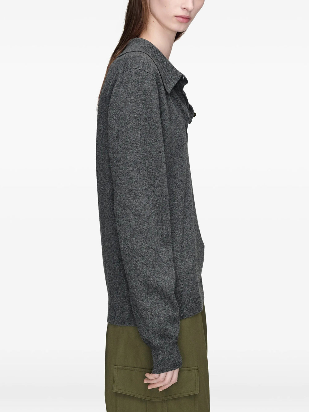 Maison Margiela Women Draped Collar Wool Polo Sweater MAISON MARGIELA