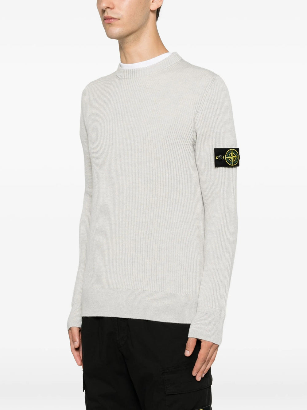 Stone Island Men Crewneck Sweater With Ribbed Trims STONE ISLAND
