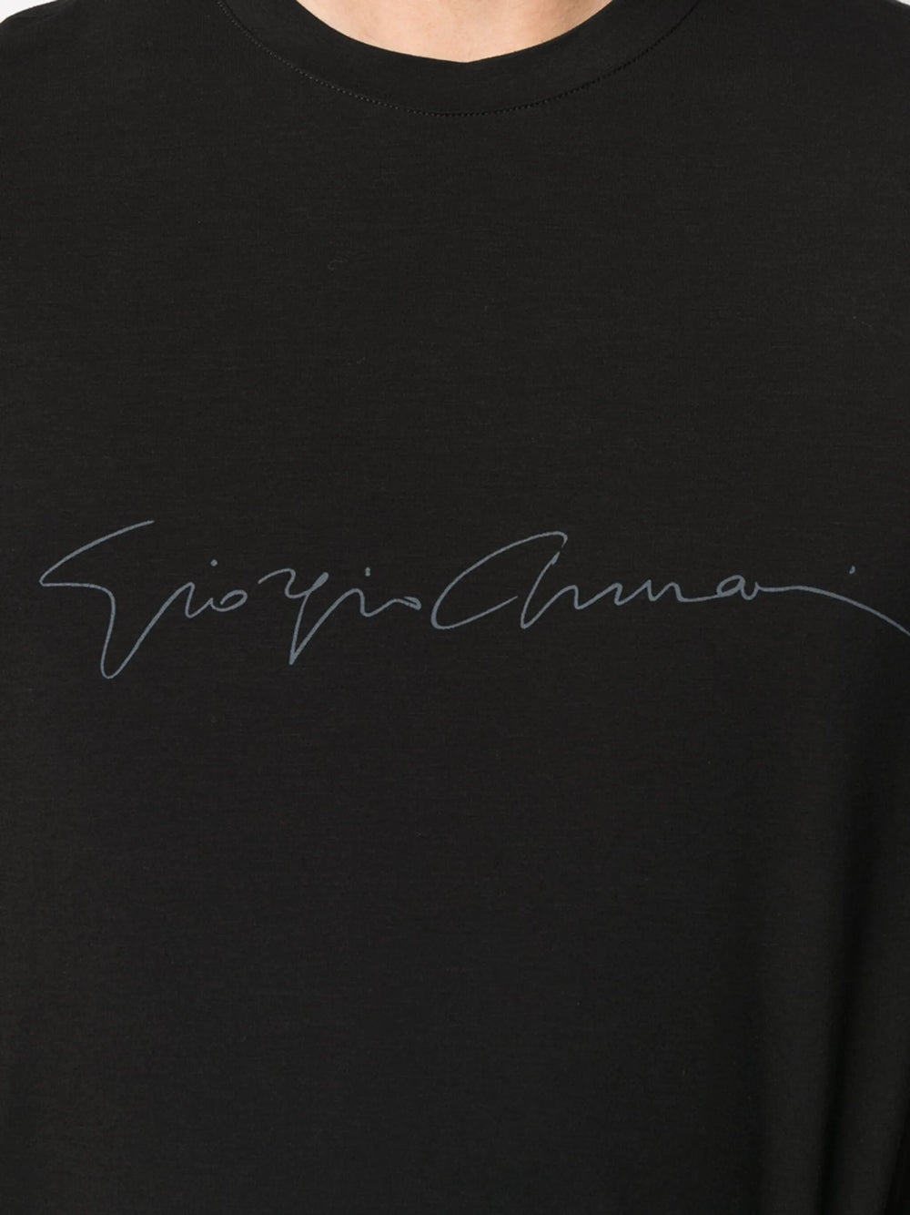 Giorgio Armani Men Asv Stretch-Viscose T-Shirt With Signature Logo GIORGIO ARMANI