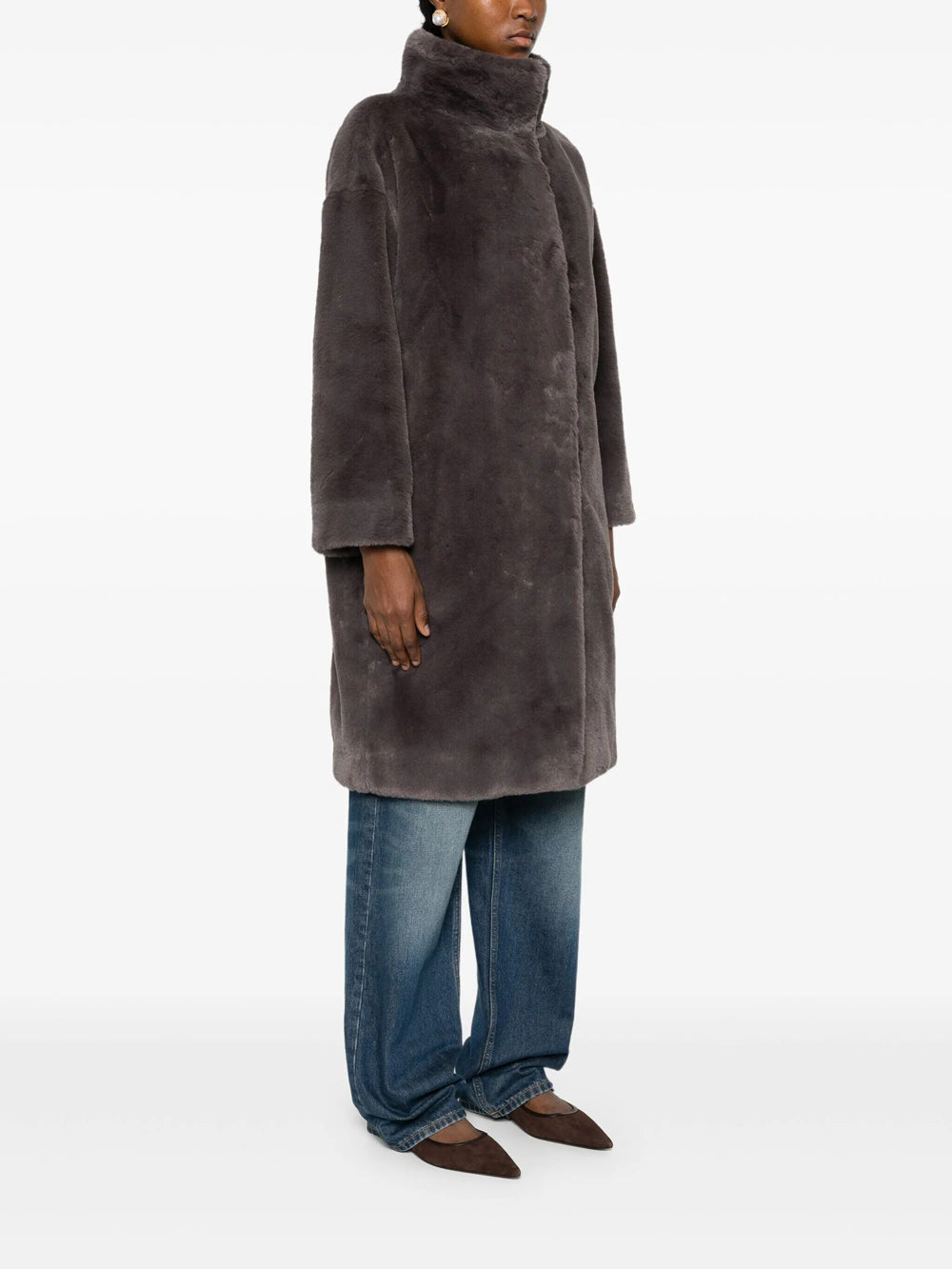 Herno Women High-Neck Faux-Fur Coat HERNO