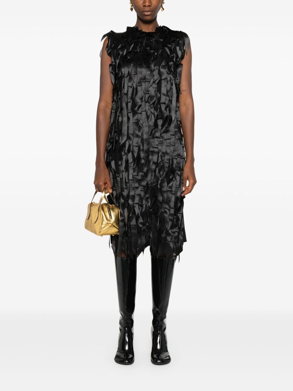 Prada Women Abito Midi Con Fiocchi PRADA