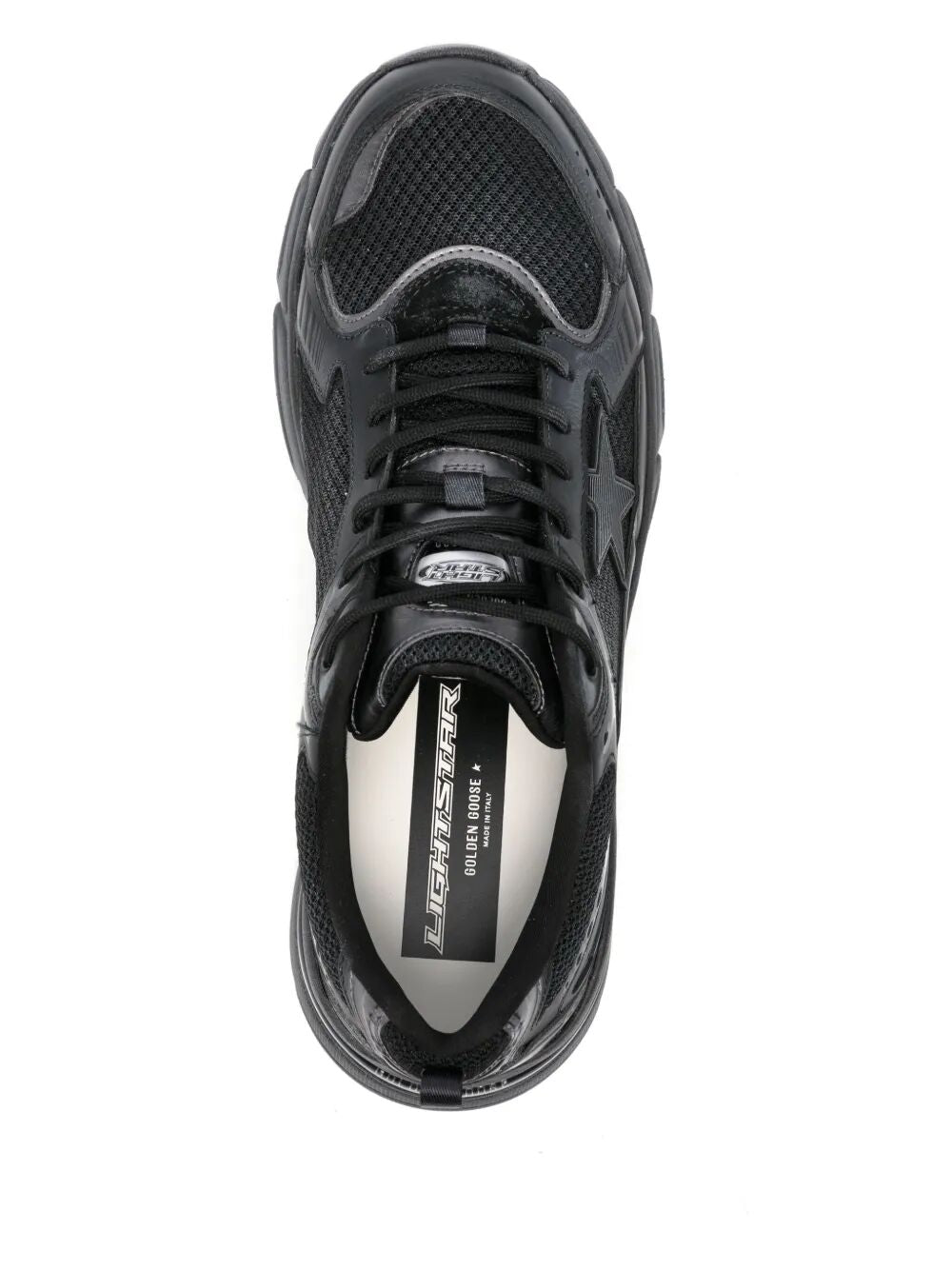 Golden Goose Men Leather And Mesh Lightstar Sneakers GOLDEN GOOSE