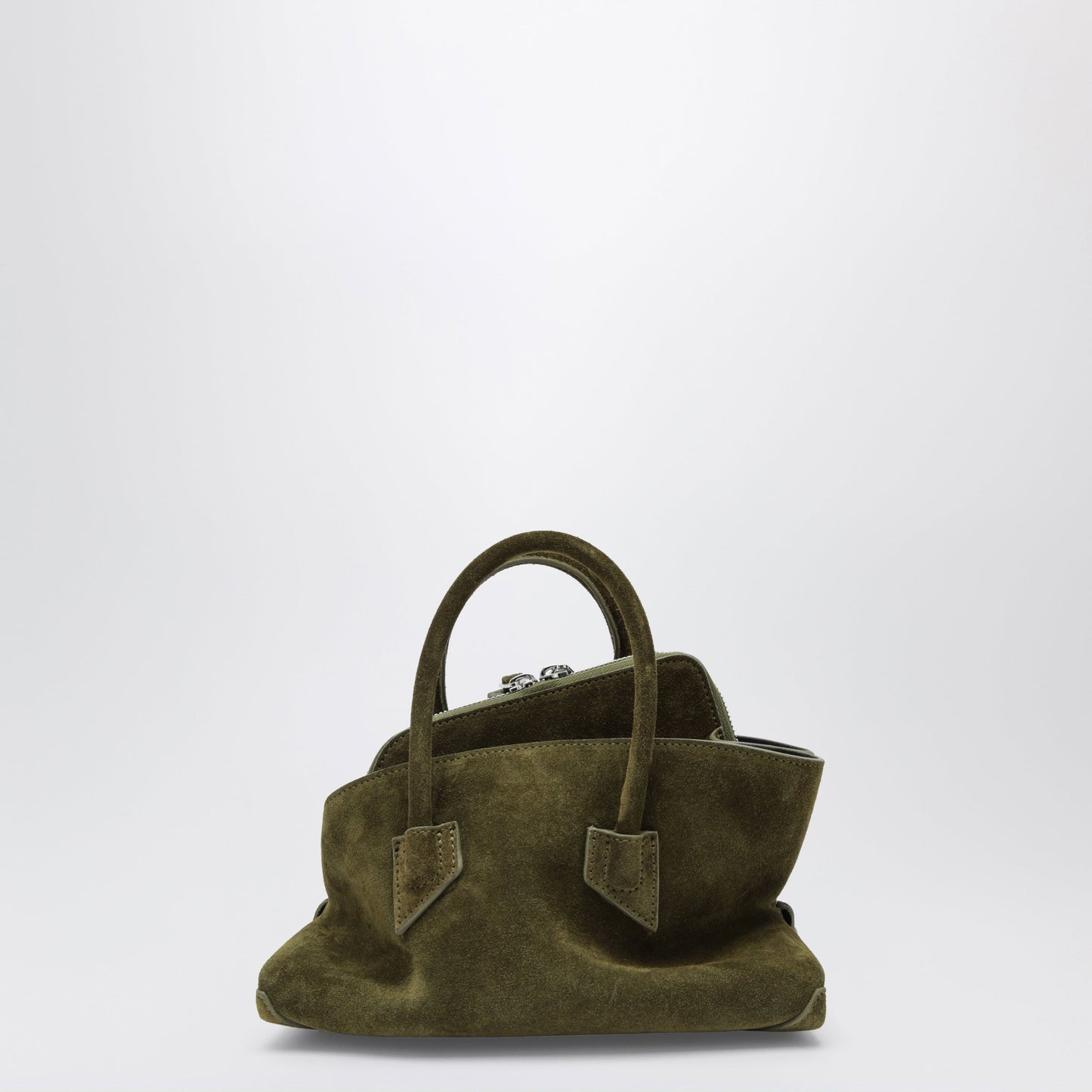 The Attico La Passeggiata Mini Khaki Green Suede Bag Women THE ATTICO