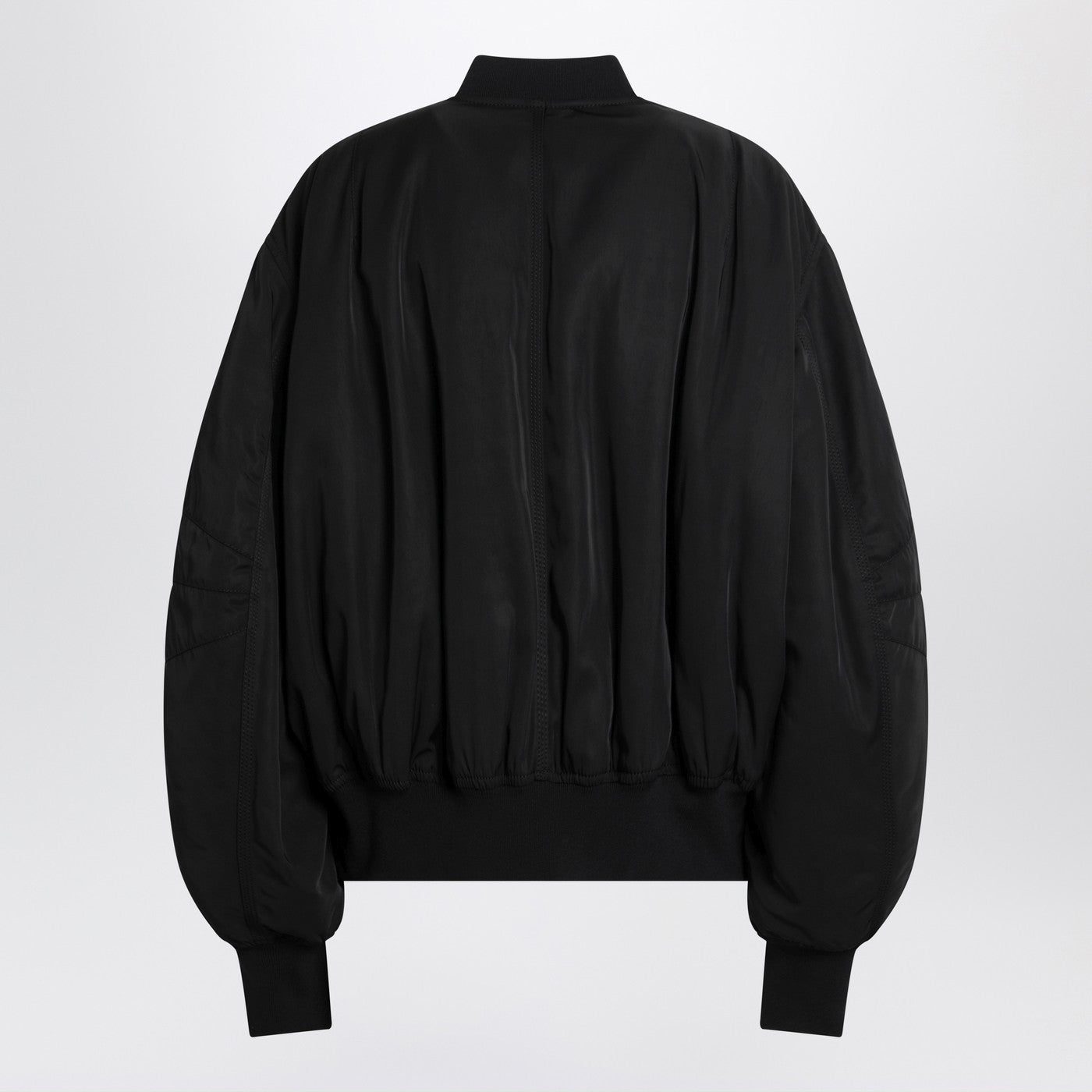 The Attico Black Zip Bomber Jacket Women THE ATTICO