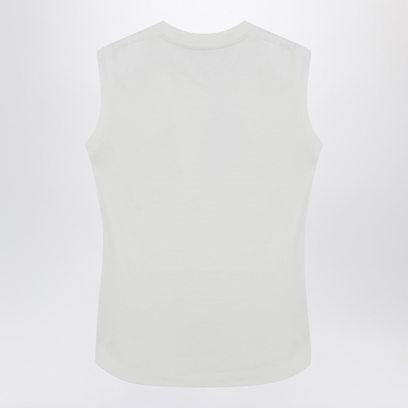 The Attico White Tank Top With Shaped Hem Women THE ATTICO