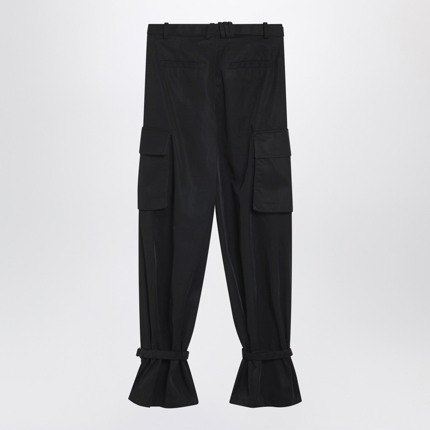 The Attico Black Nylon Trousers Women THE ATTICO